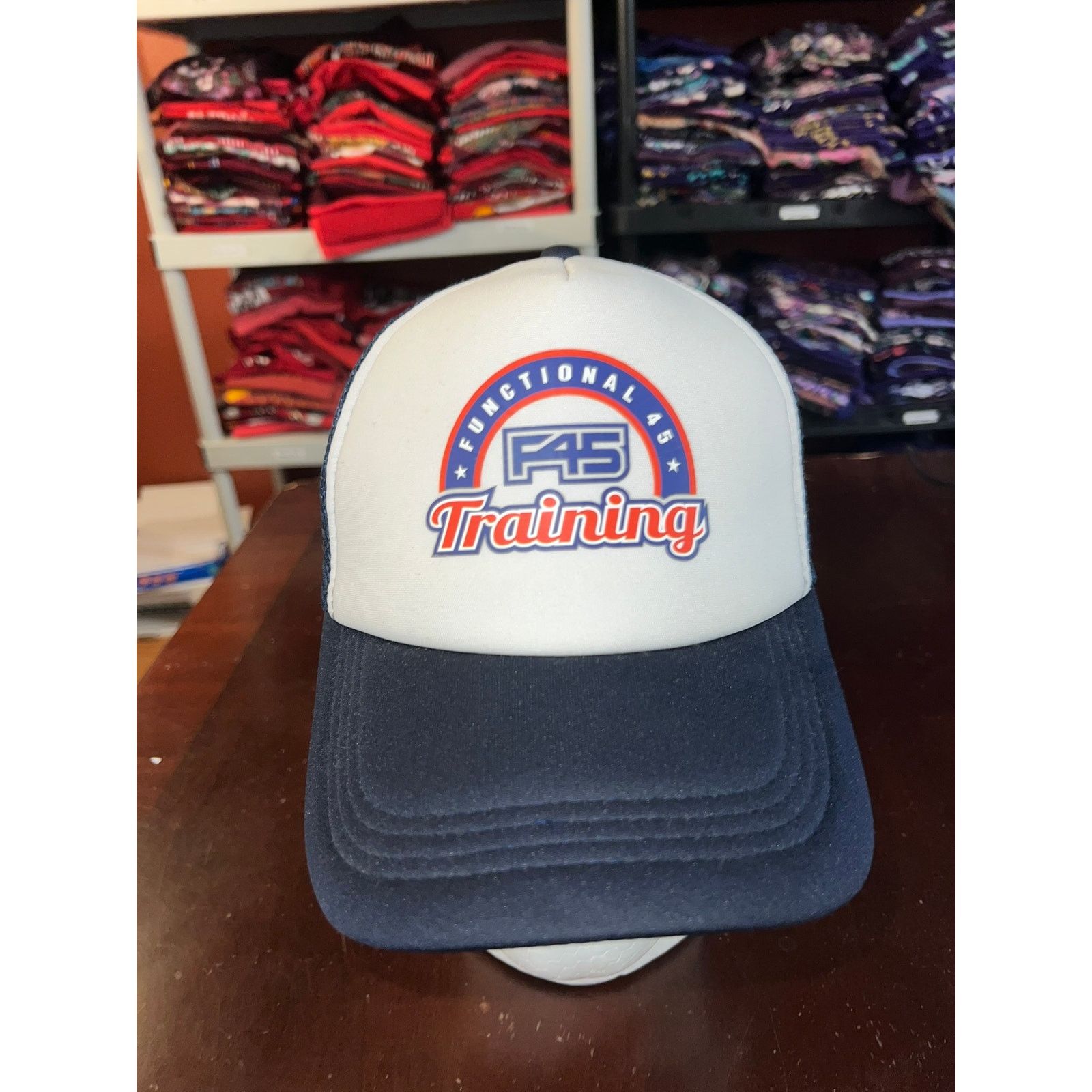 Vintage Functional Training Hat F45 White Trucker Snapback Cap Size ONE SIZE - 2 Thumbnail