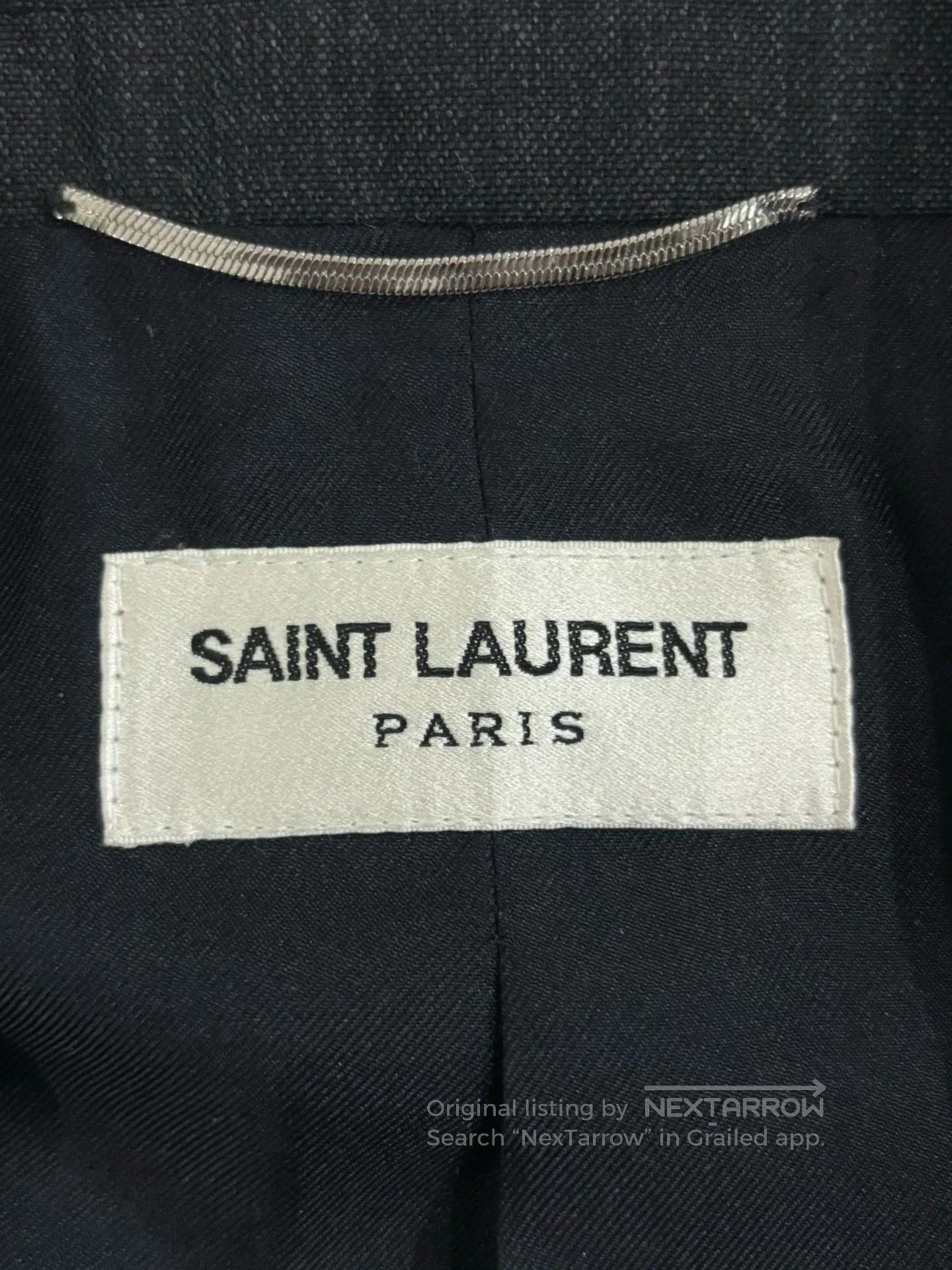 Saint Laurent Paris Saint Laurent Structured Dark Gray Blazer. Size US S / EU 44-46 / 1 - 3 Thumbnail