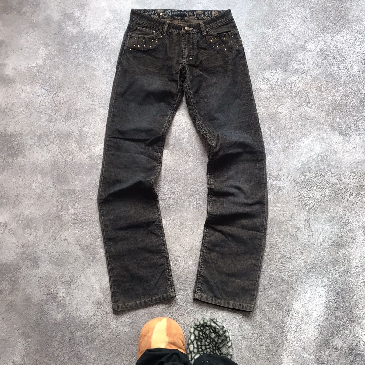 Vintage Vintage 90s Faded Black Distressed Baggy Jeans Grunge 29 Size 29" - 2 Thumbnail