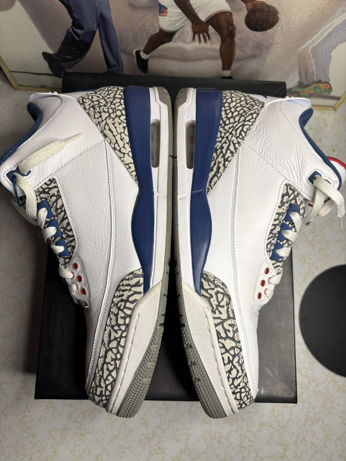 Jordan Brand Air Jordan 3 Retro OG True Blue 2016 Size US 12.5 / EU 45-46 - 4 Thumbnail