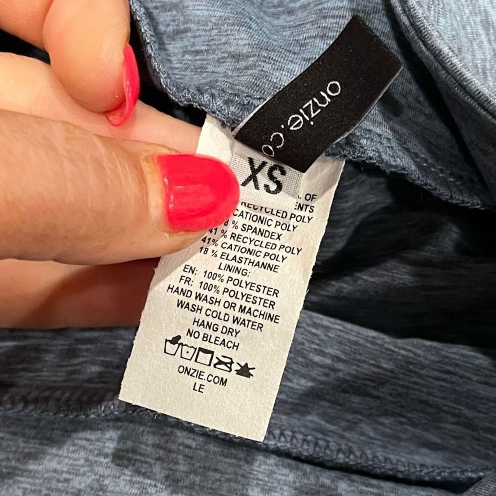 Vintage NWT Tonal Onzie Luxe Leggings Heathered Blue Size XS Size 24" / US 00 / IT 34 - 4 Thumbnail