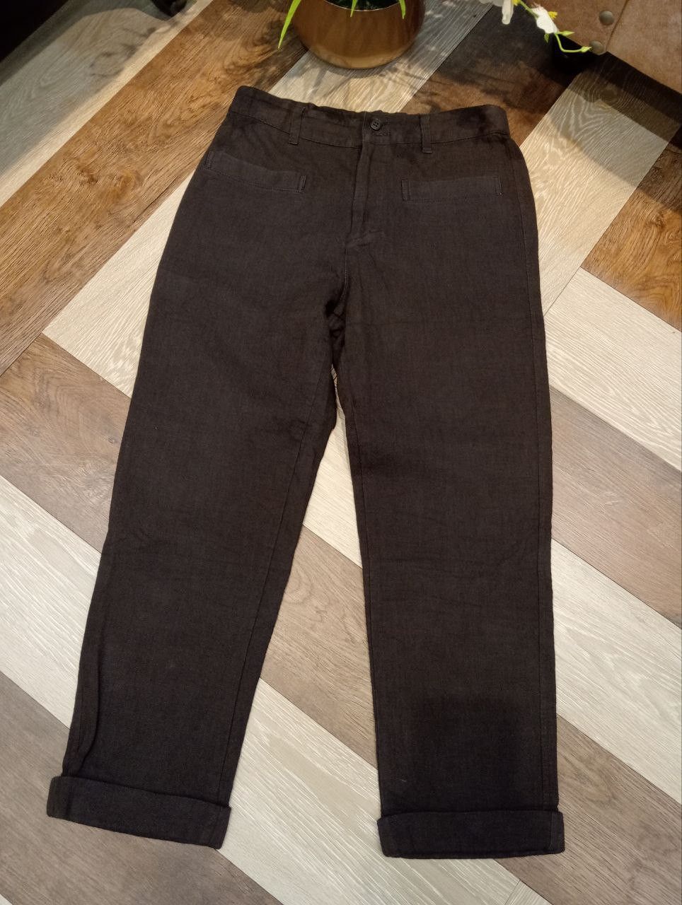 Issey Miyake ISSEY MIYAKE PLANTATION COTTON PANTS - SIZE S BROWN Size 28" / US 6 / IT 42 - 3 Thumbnail