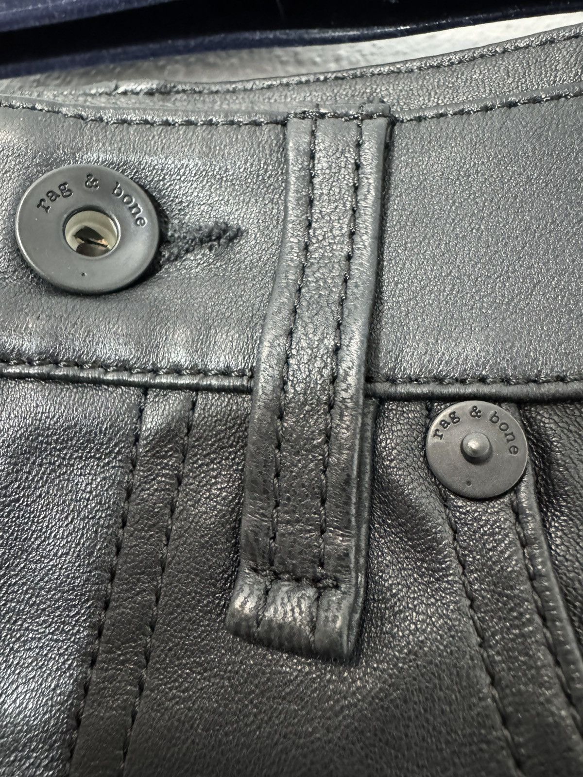 Rag & Bone EUC Rag & Bone Lambskin Leather Skinny Pants in Black Size 23" - 3 Thumbnail
