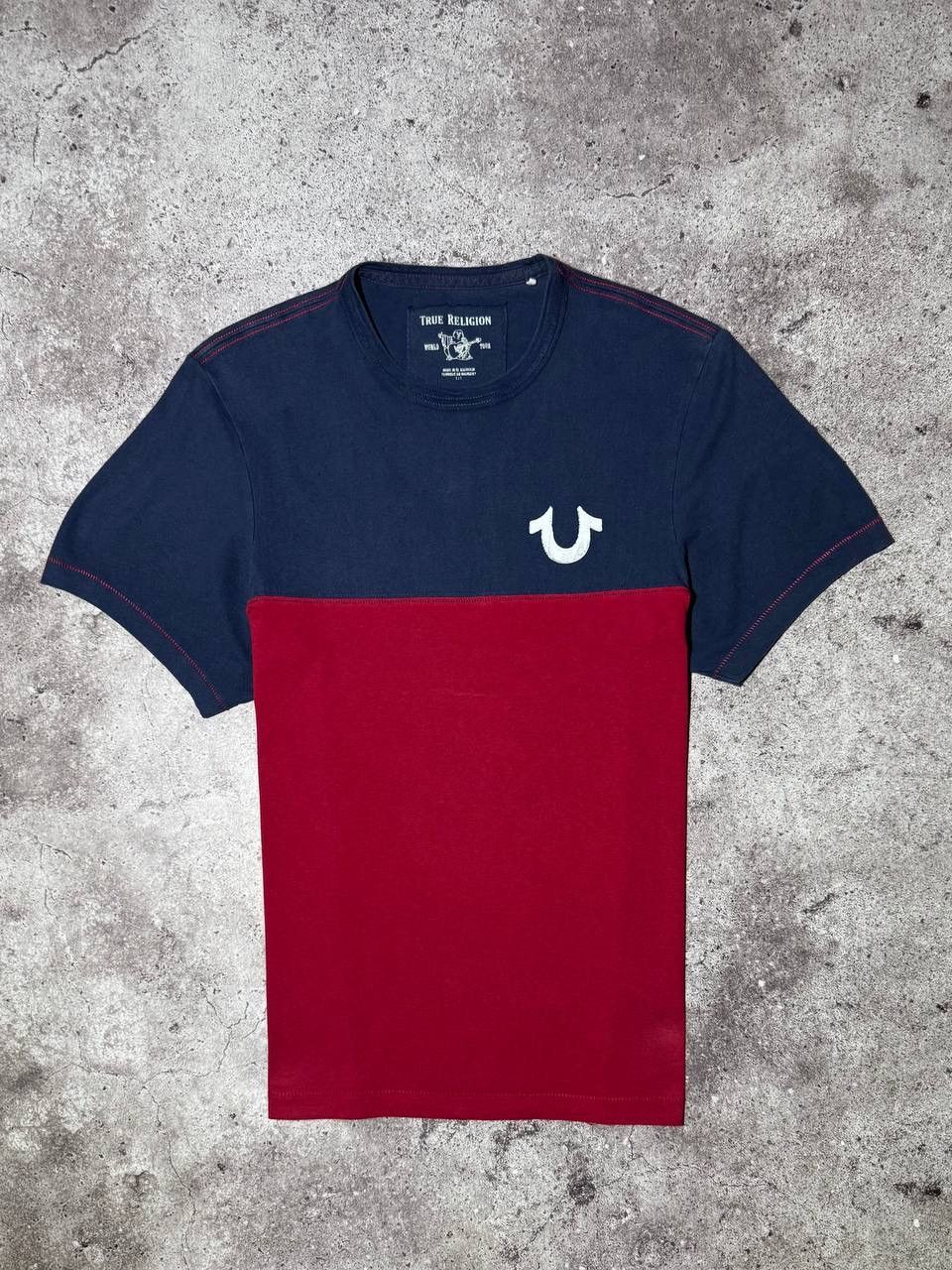 True Religion × Vintage True Religion Vintage Big Printed Buddha y2k Blue Red Tshirt Size US L / EU 52-54 / 3 - 6 Thumbnail