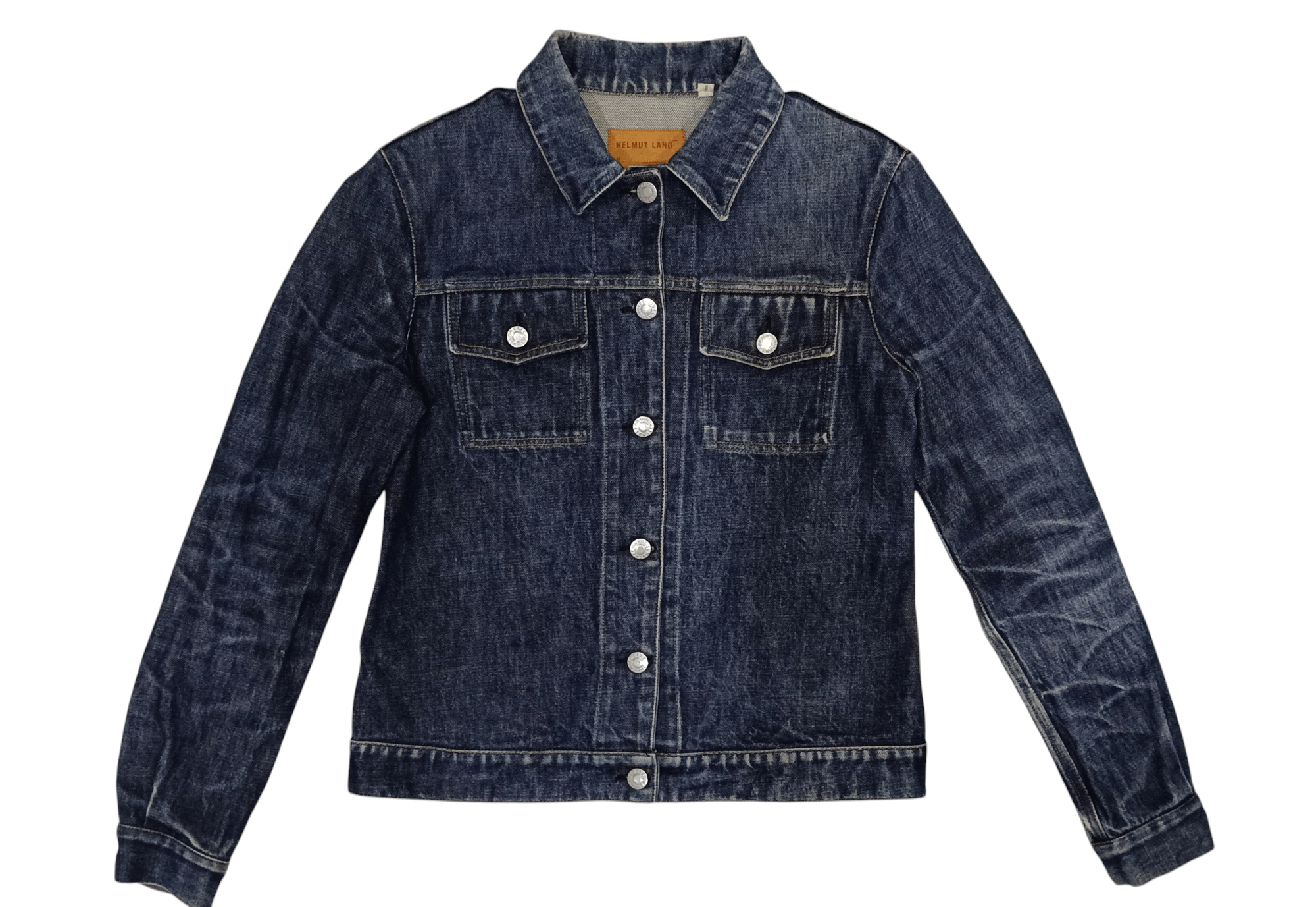 ジャケット・アウター helmut lang archive 1998 denim jacket 44 Helmut Lang 1998 Broken-In Raw Denim 4-Pocket Jacket – ENDYMA