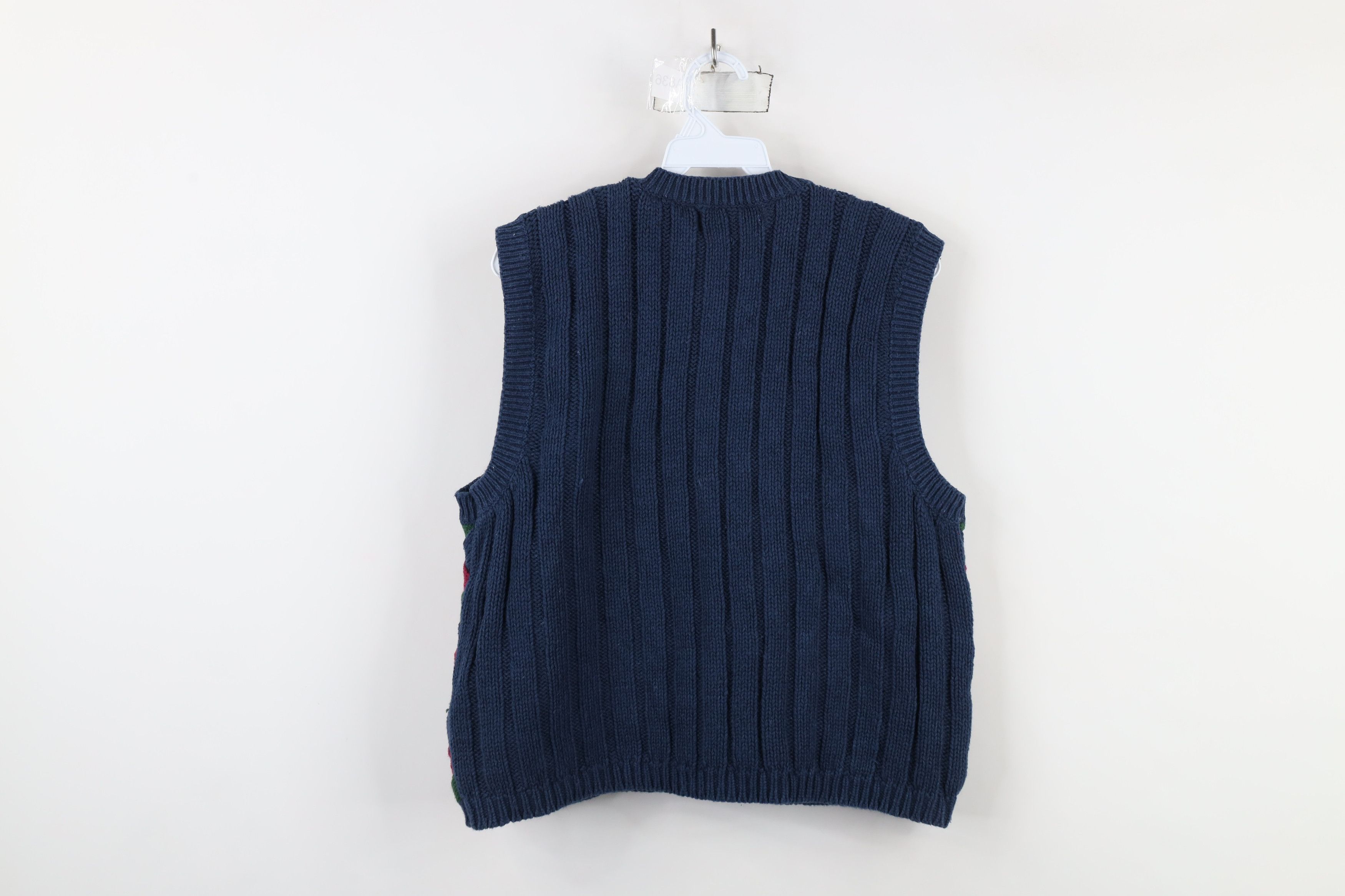 Vintage Vintage 90s Streetwear Heavyweight Checkered Sweater Vest Size XL / US 12-14 / IT 48-50 - 12 Thumbnail