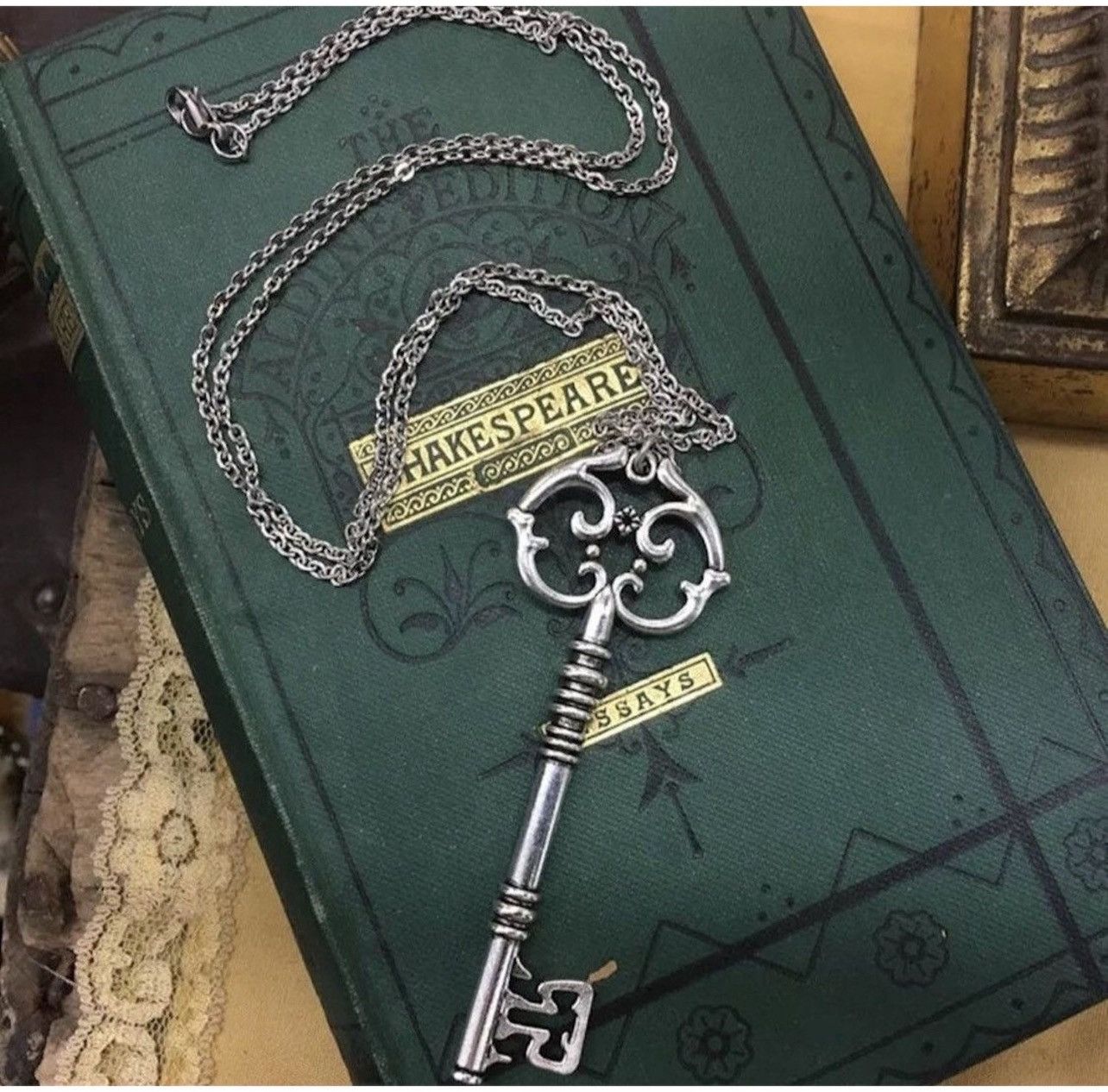 Jewelry Gothic Key Pendant Necklace Size ONE SIZE - 1 Thumbnail