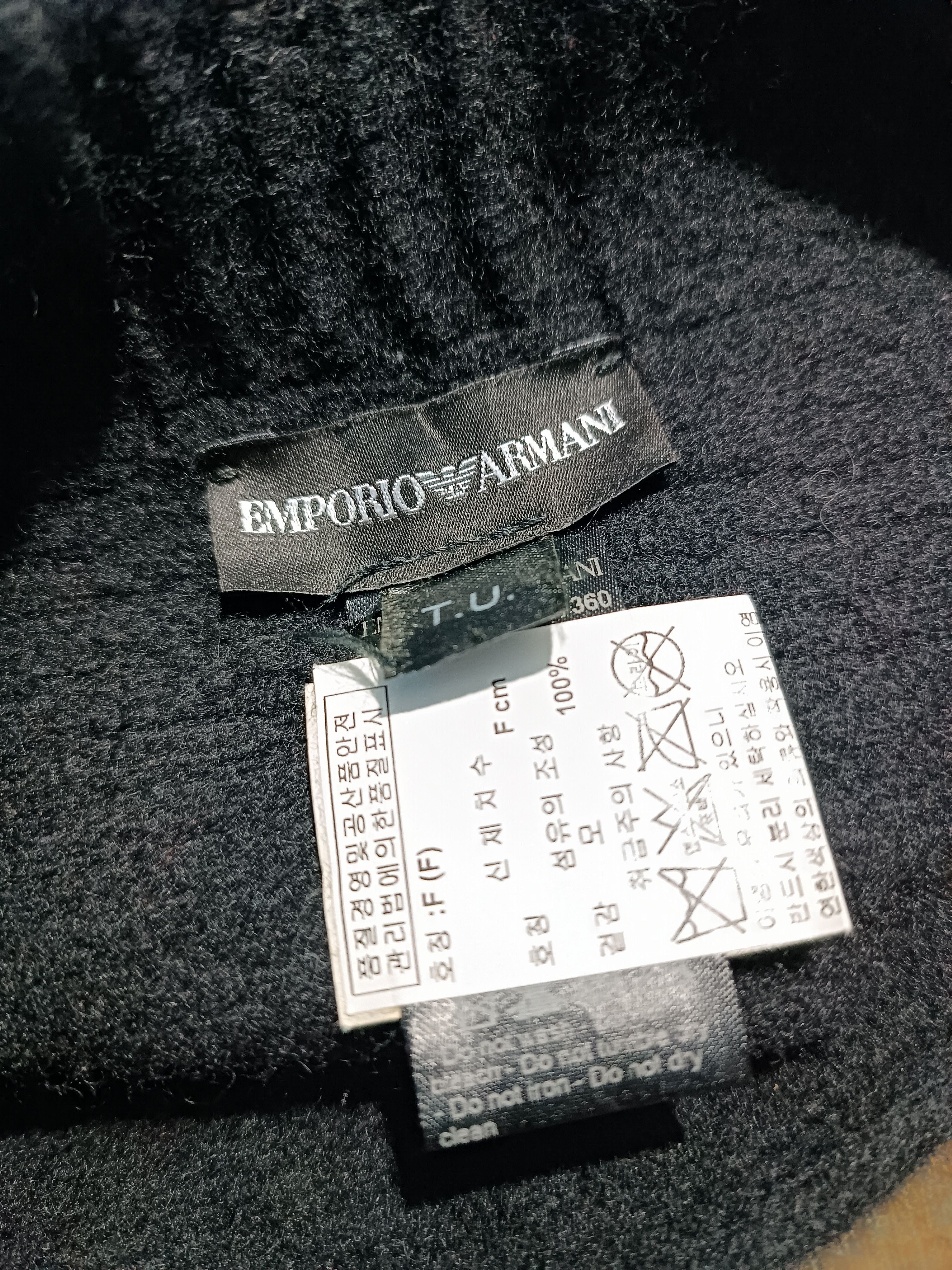 Emporio Armani Emporio Armani Wool Knit Hat Black Size ONE SIZE - 4 Thumbnail