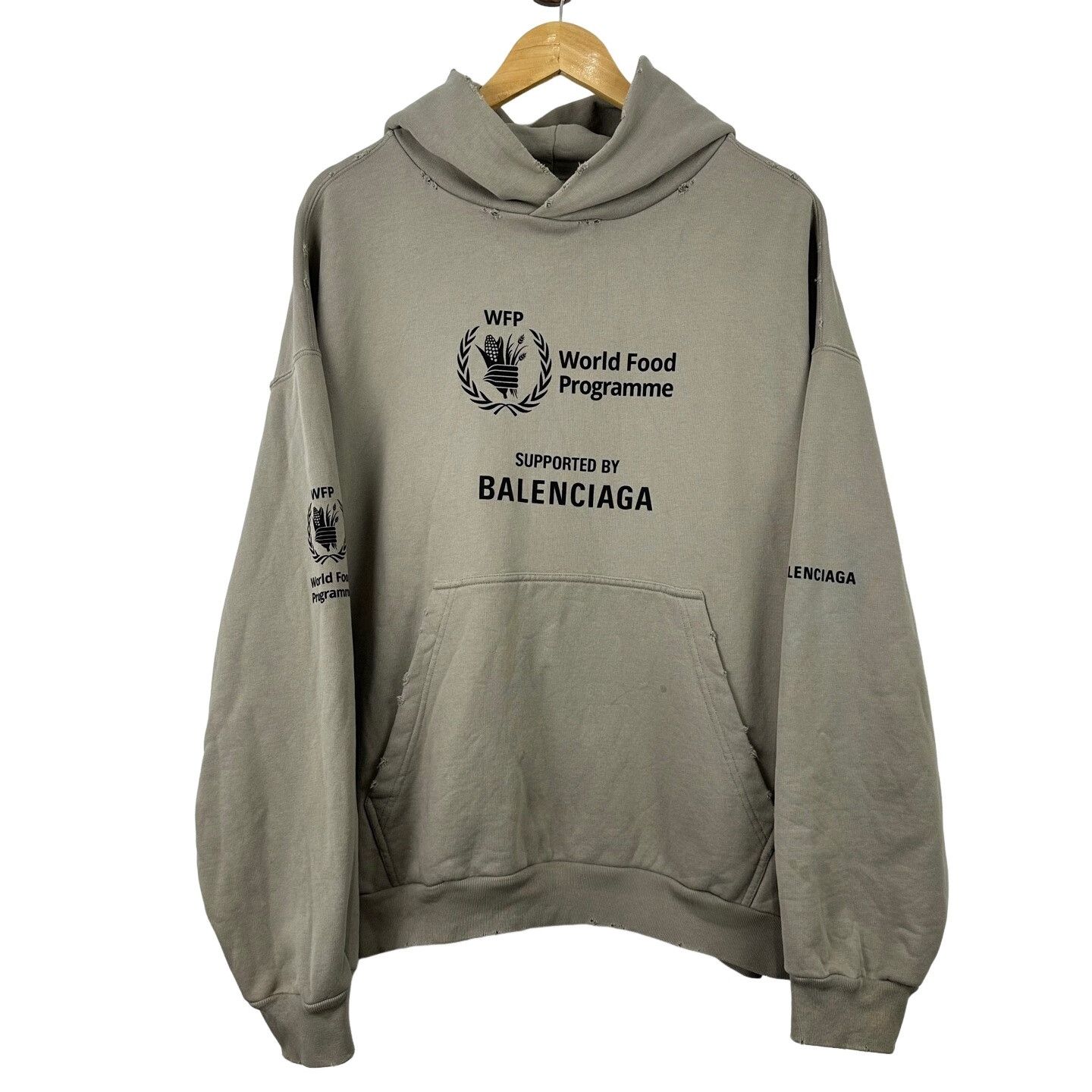 Balenciaga Balenciaga WFP Distressed Hoodie Size M Size US M / EU 48-50 / 2 - 1 Thumbnail
