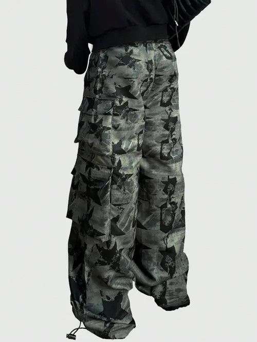 Japanese Brand Parachute Cargo multi-pocket pants gorpcore Wide leg Y2k Size US 32 / EU 48 - 4 Thumbnail