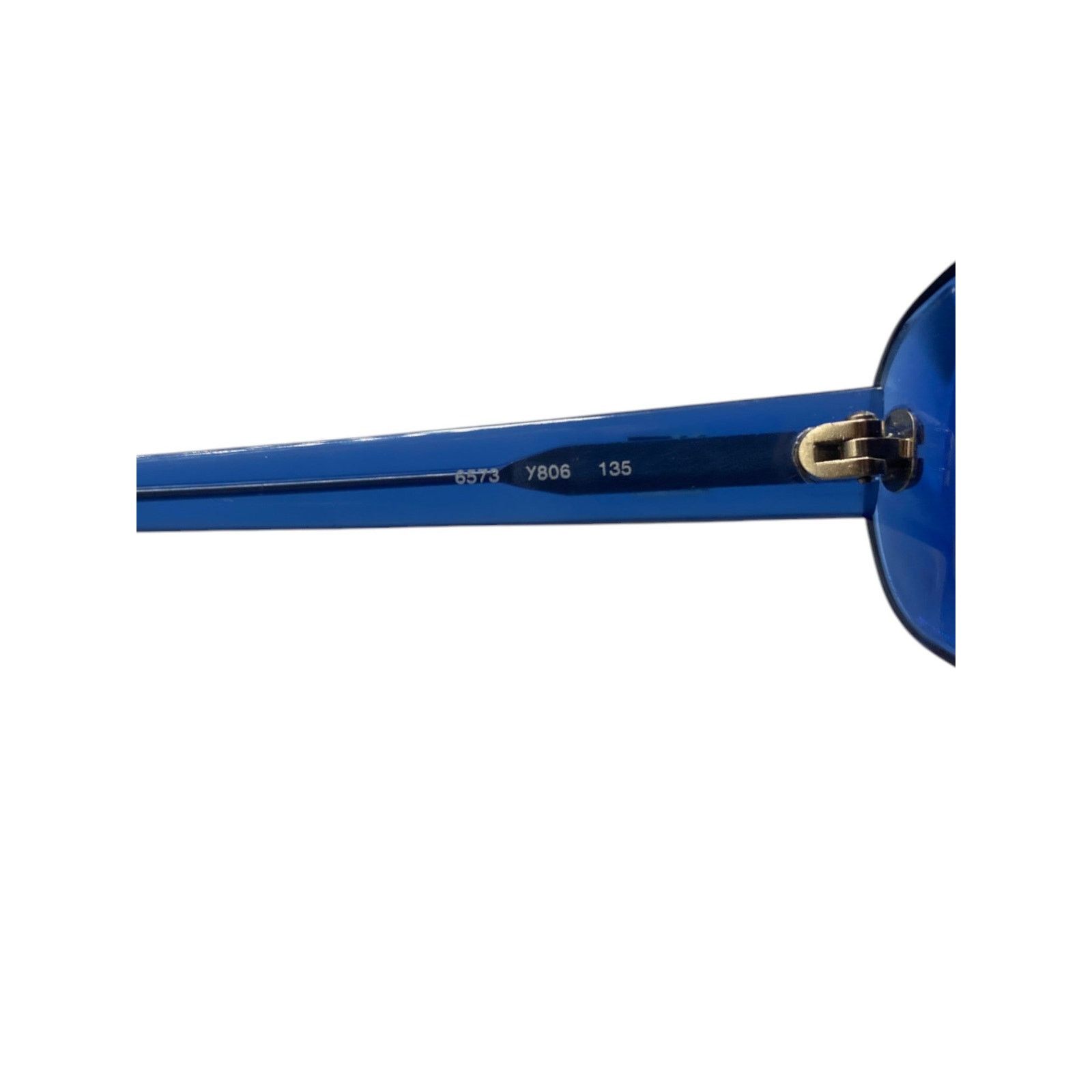Yves Saint Laurent Blue Round Sunglasses Size ONE SIZE - 6 Thumbnail