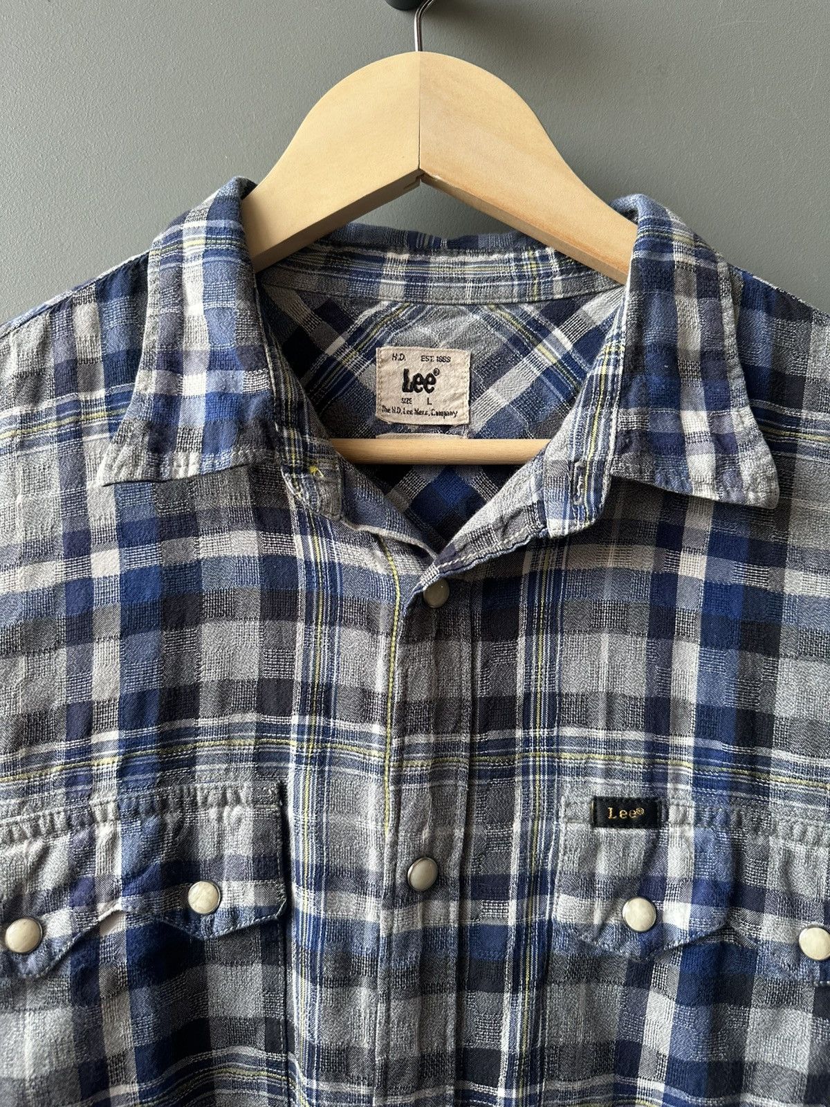 Lee Lee Western Check Cotton Shirt Size L Size US L / EU 52-54 / 3 - 3 Thumbnail