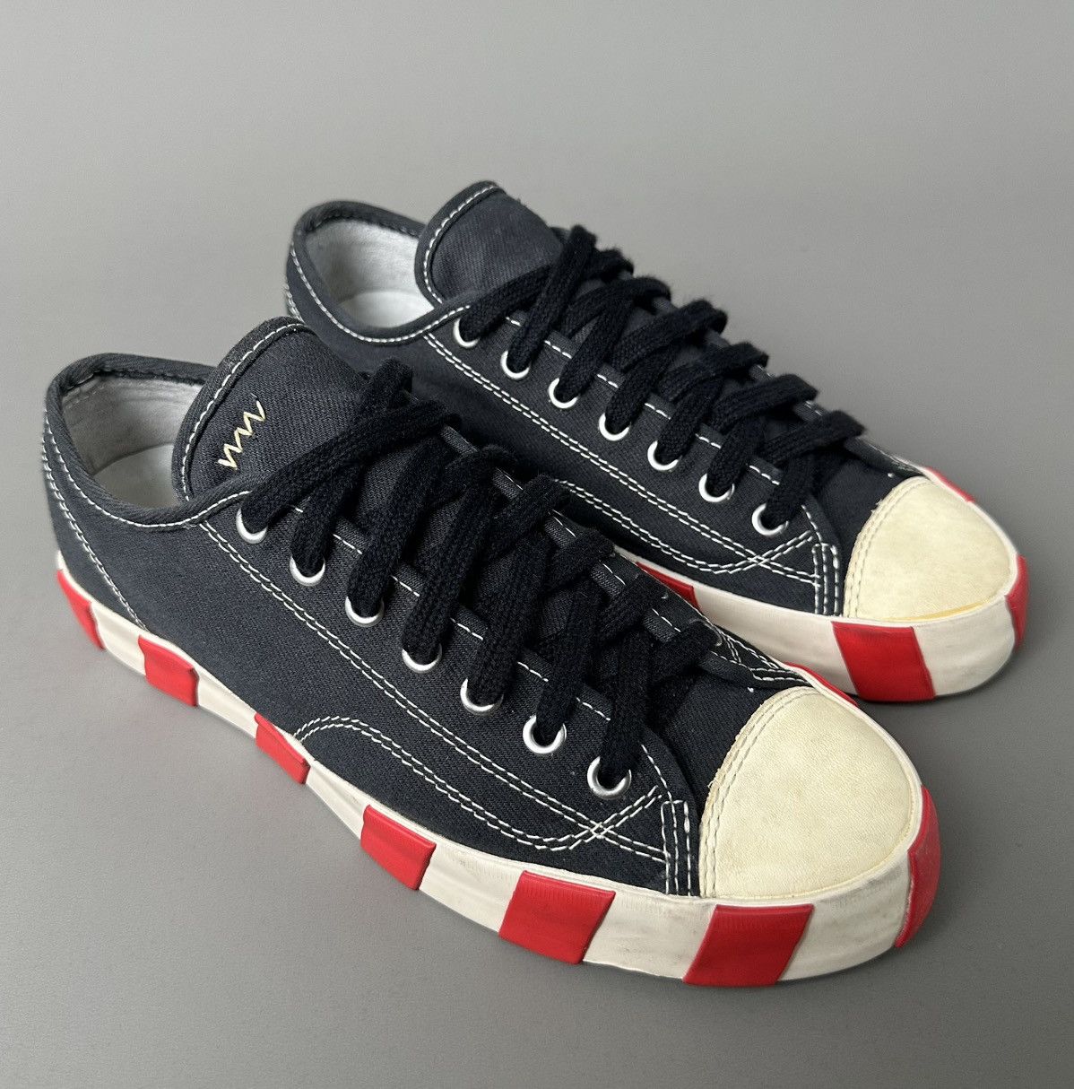 Visvim Visvim - S/S16 Skagway Lo Stripes - Low Cut Sneakers Canvas Size US 8 / IT 38 - 1 Thumbnail