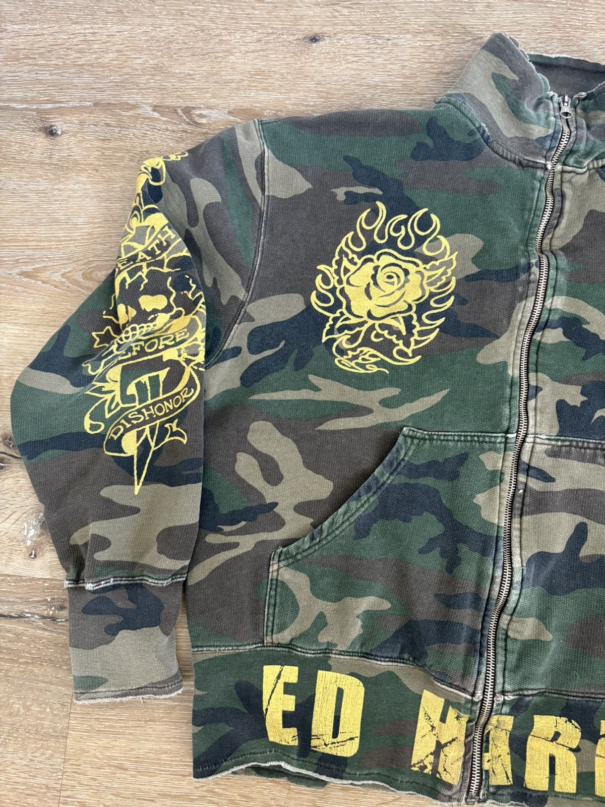 Ed Hardy Vintage Y2K Ed Hardy camo zip up Size US XL / EU 56 / 4 - 2 Thumbnail