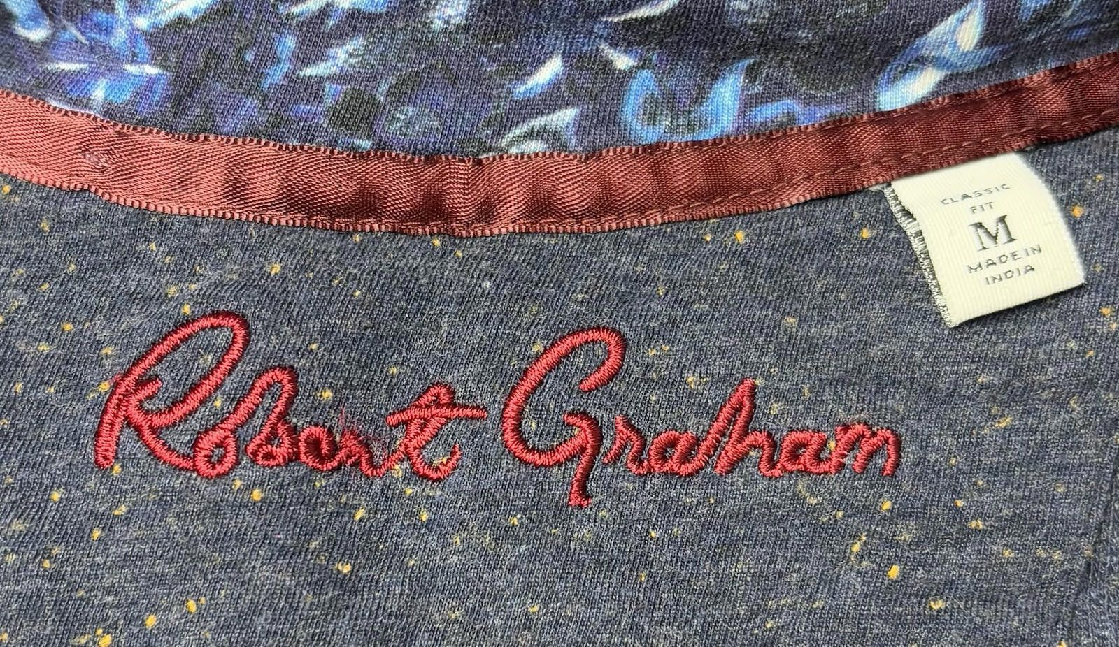 Robert Graham Robert Graham Sweater Mens Medium Classic Fit 1/4 Zip Cotton Size US M / EU 48-50 / 2 - 2 Thumbnail