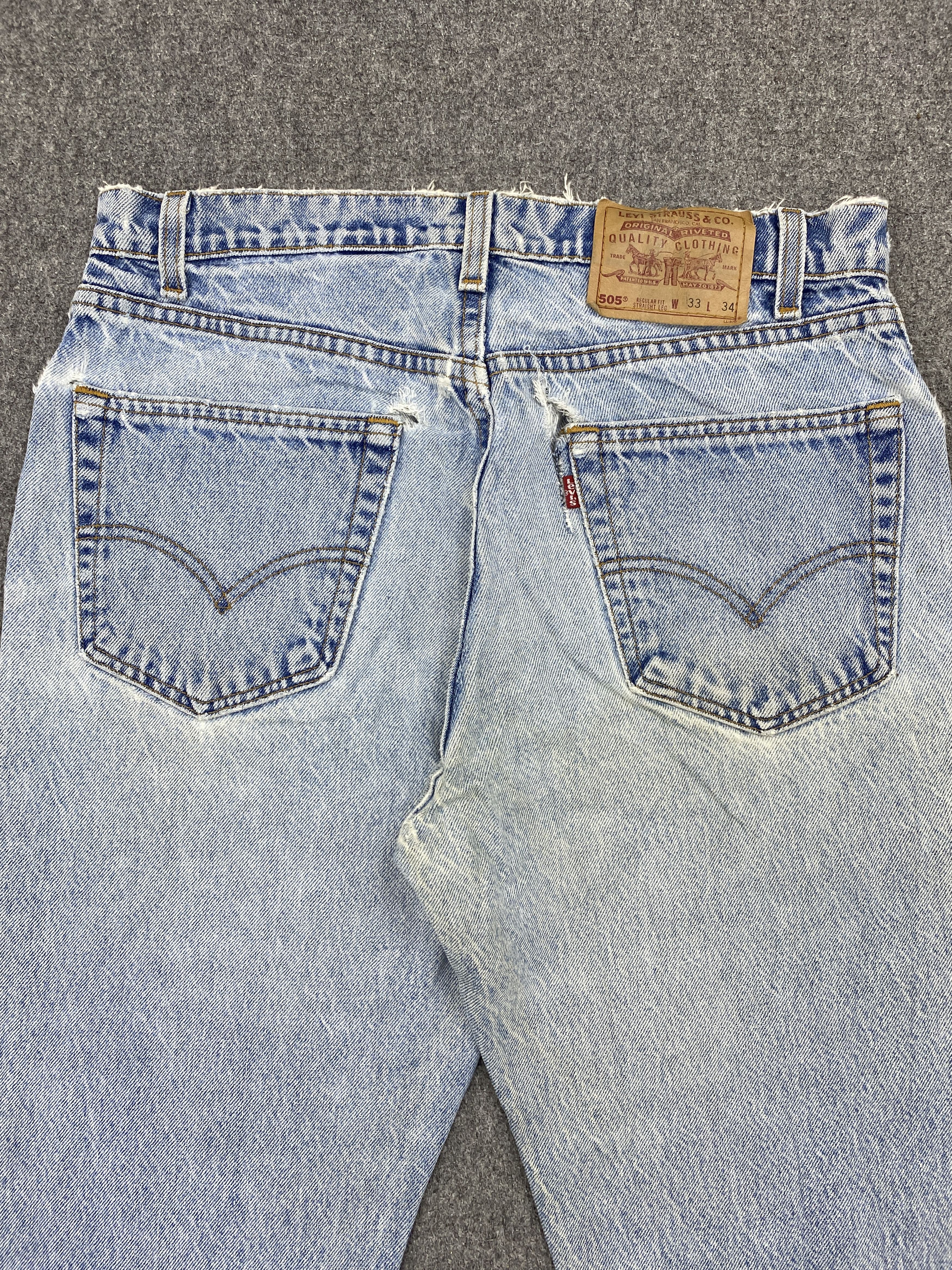 Levi's Vintage 90s Levis 505 Light Wash Jeans DP2706 Size US 31 - 4 Thumbnail