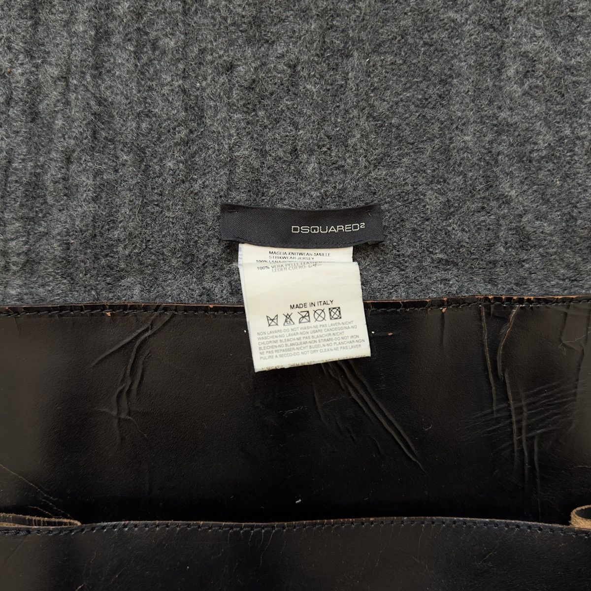 Dsquared2 Dsquared2 F/W 2002 Wool Scarf Leather Shoulder Bag Size ONE SIZE - 6 Thumbnail