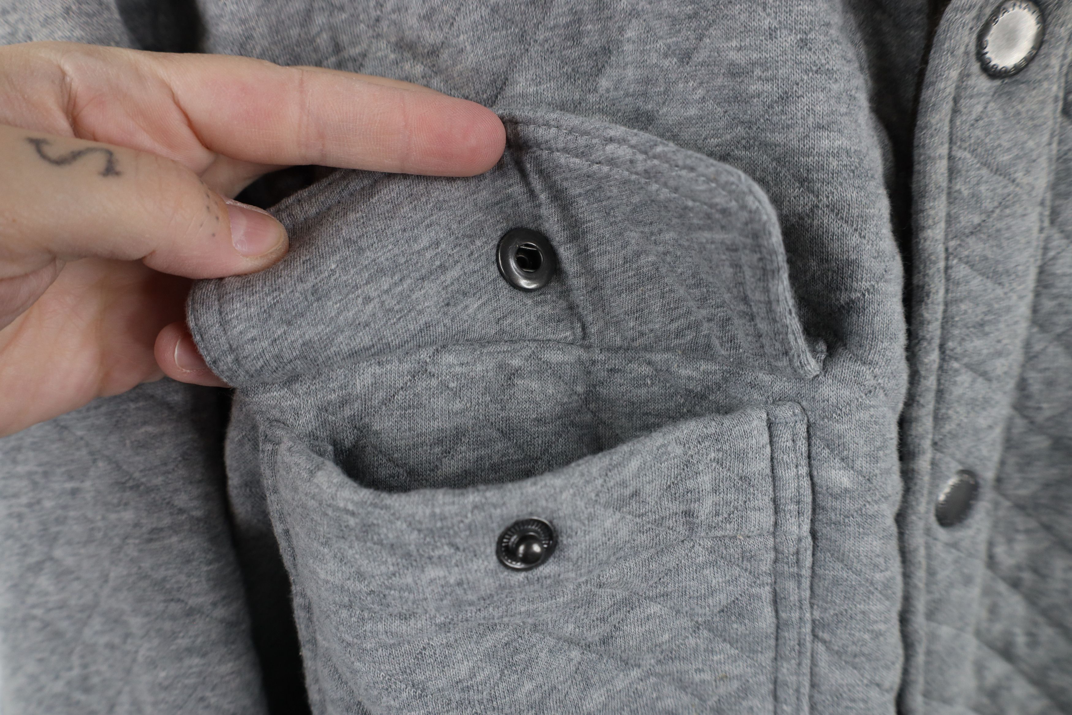 Banana Republic × Vintage Banana Republic Button Shirt Jacket Jac Shirt Heather Gray Size US XL / EU 56 / 4 - 4 Thumbnail