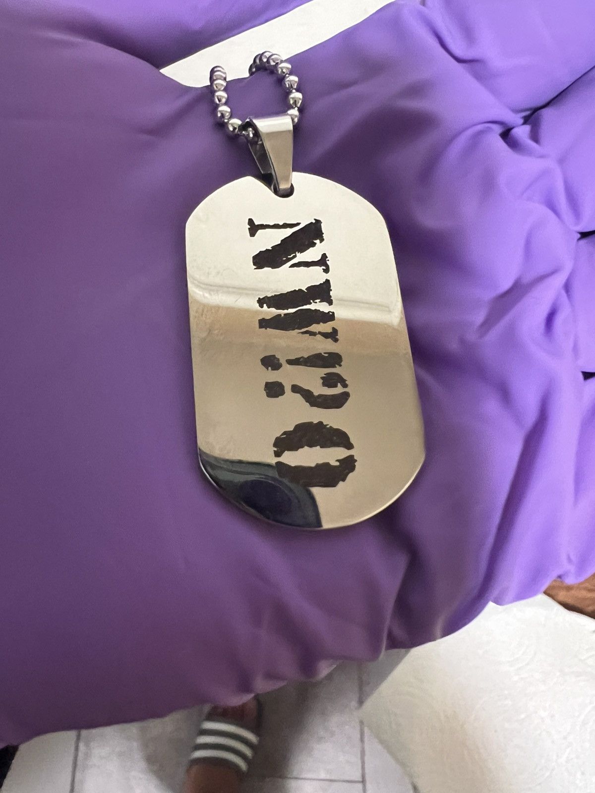 Sterling Silver Dog Tag Necklace Size ONE SIZE - 1 Thumbnail
