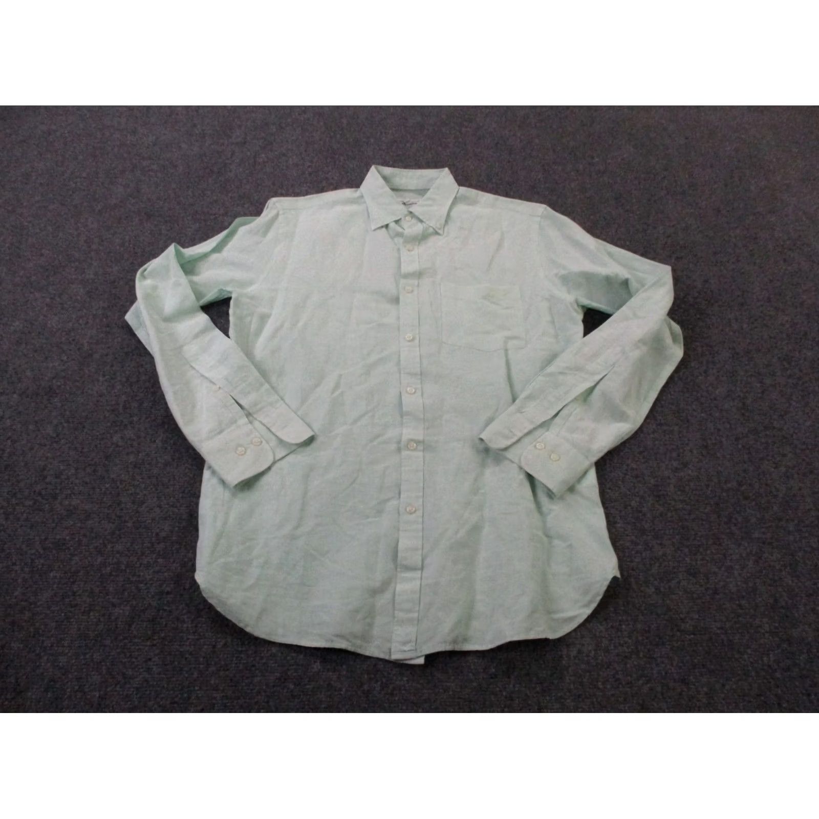 Peter Millar Peter Millar Shirt Mens M Green Linen Silk Blend Lightweight Preppy Business Button-Up Collared Long Sleeve Size US M / EU 48-50 / 2 - 2 Thumbnail