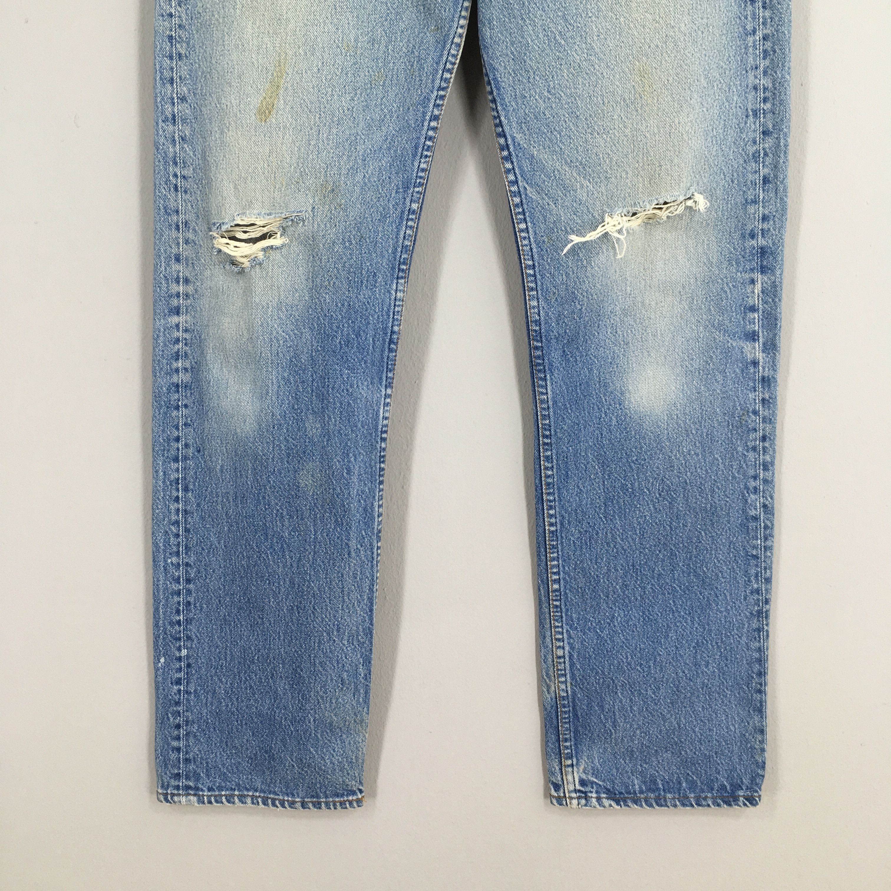 Levi's Size 30x31 90s Levi's 501 Distressed Stone Washed Jeans S235 Size US 30 / EU 46 - 4 Thumbnail