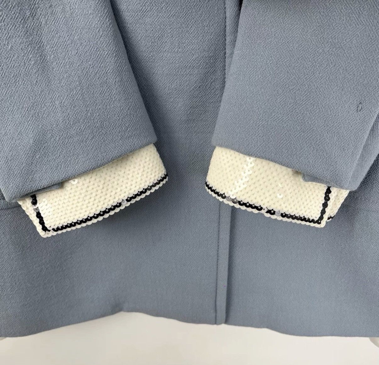Miu Miu Miu Miu blue heavy embellished sequin lapel jacket K12 Size S / US 4 / IT 40 - 5 Thumbnail