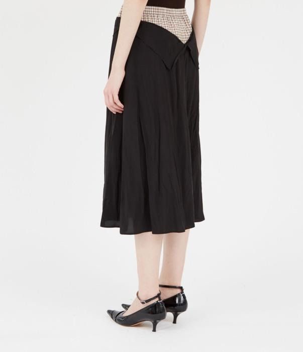 Maison Margiela o1bcso1str0526 Anonymity-of-the-lining Midi Skirt in Black Size 26" / US 2 / IT 38 - 4 Thumbnail