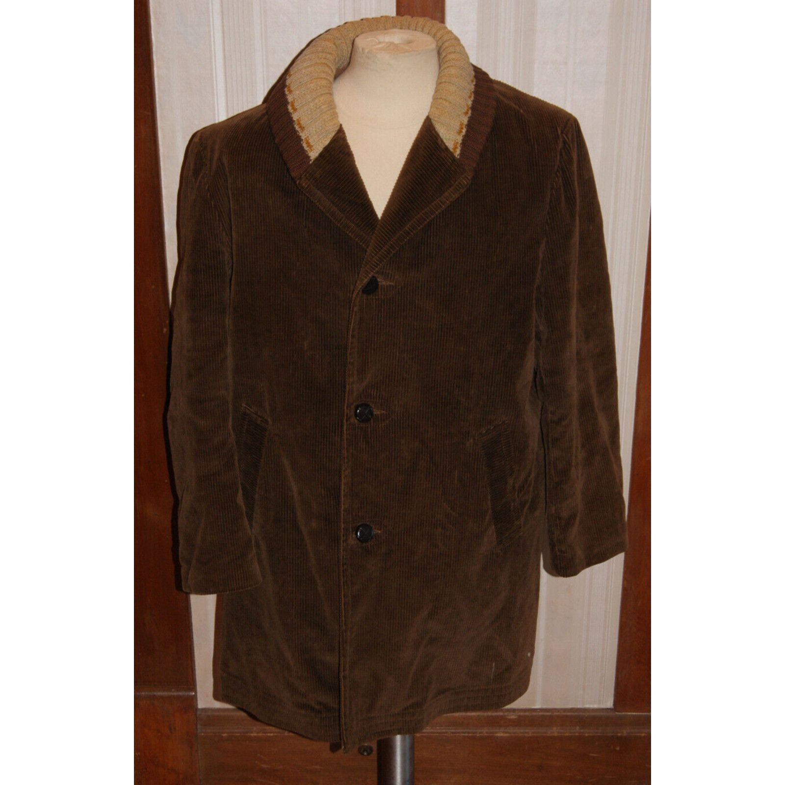 Sears VTG Sears Oakbrook Sportswear Coat Mens 40 Corduroy Sweater 