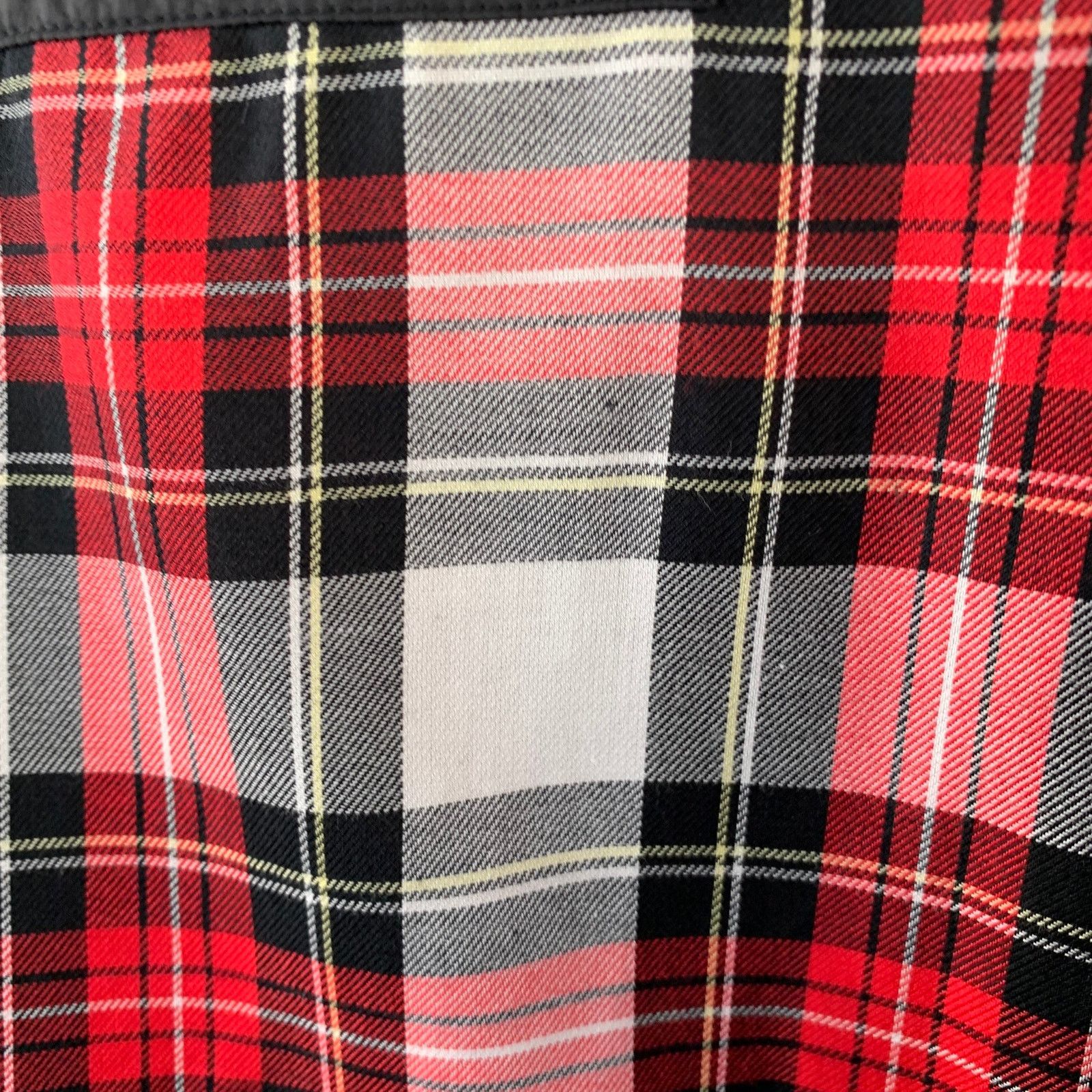 Neil Barrett NEIL BARRETT Red Black White Plaid Cotton Short Sleeve Shirt Size US XL / EU 56 / 4 - 5 Thumbnail