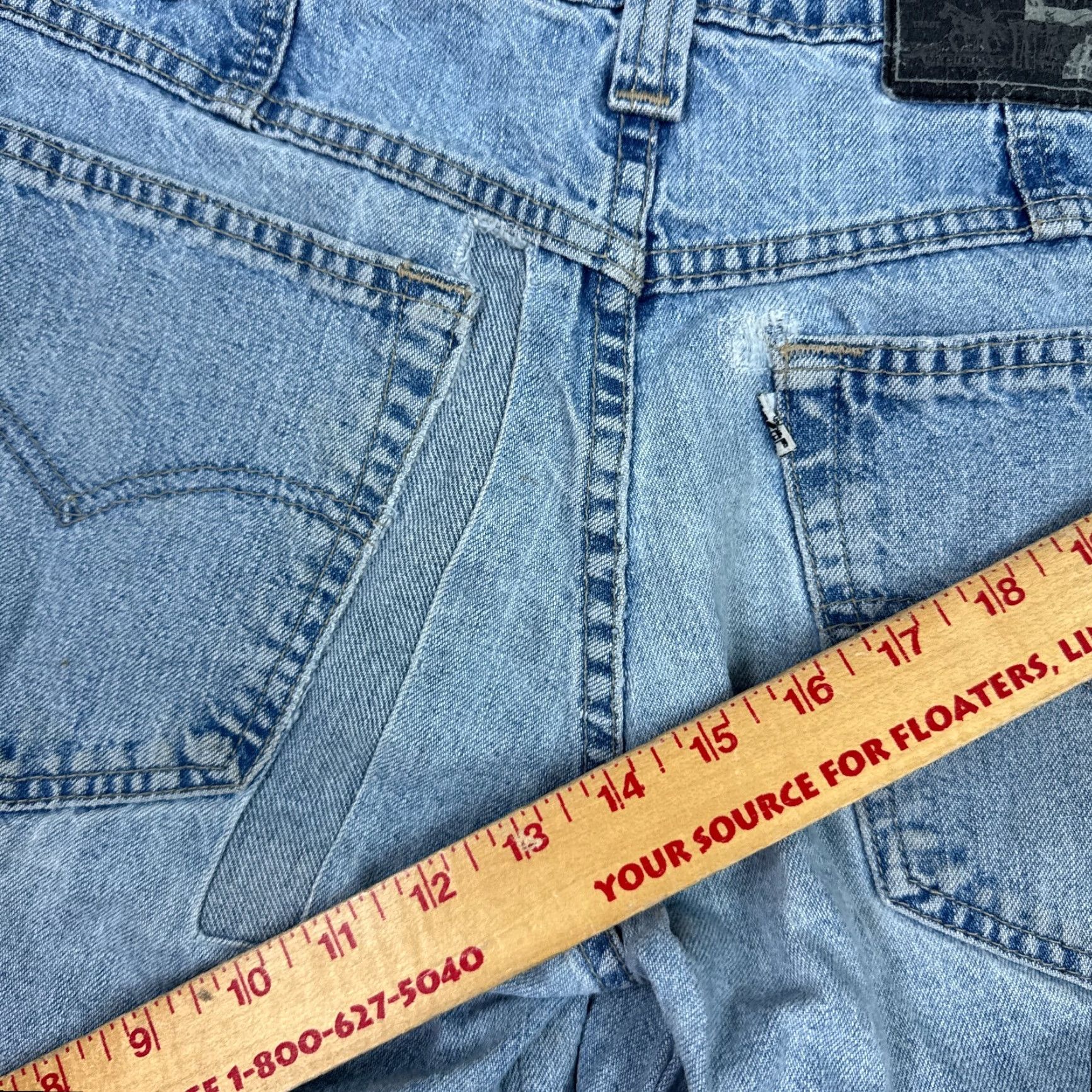 Levi's VINTAGE Levi's Jeans Mens 30x32 Blue L2 90s Made USA Legs Altered to Taper Pants Slim Fit 527 Series Mens Jeans 90s Theme Size US 30 / EU 46 - 7 Thumbnail