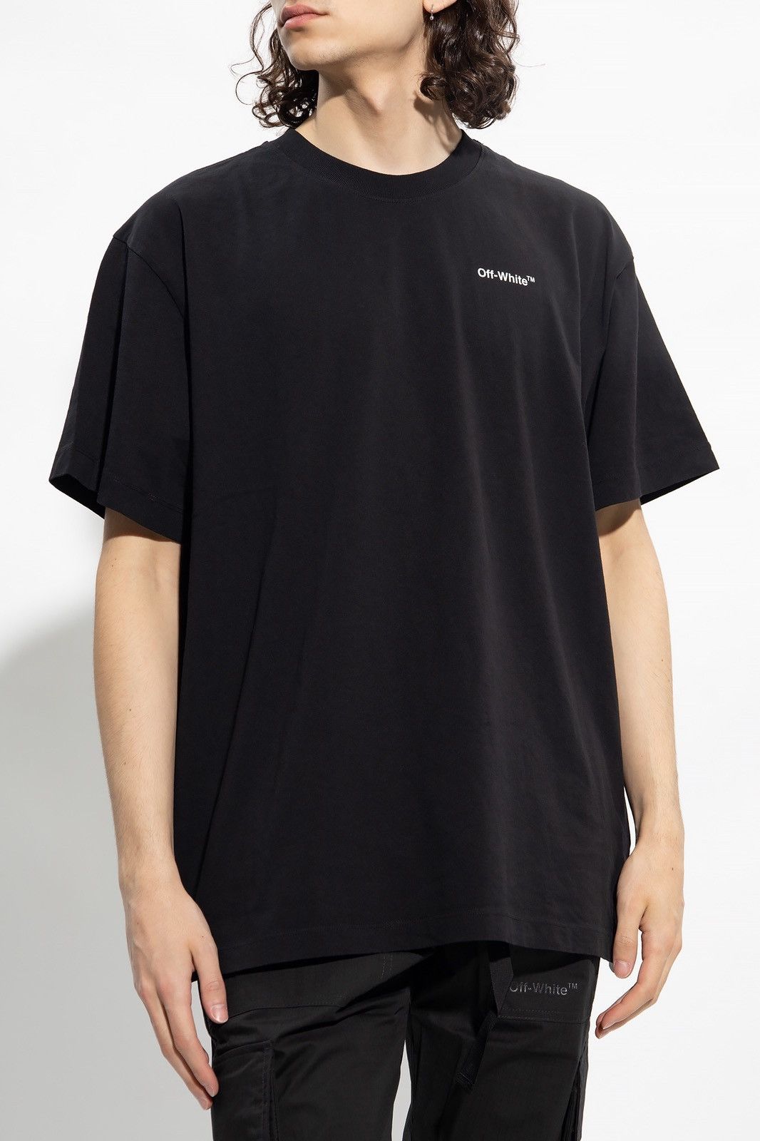 Off-White 🍀Free Shipping☘️ Off White Black T Shirt Super Oversized Size US L / EU 52-54 / 3 - 12 Thumbnail