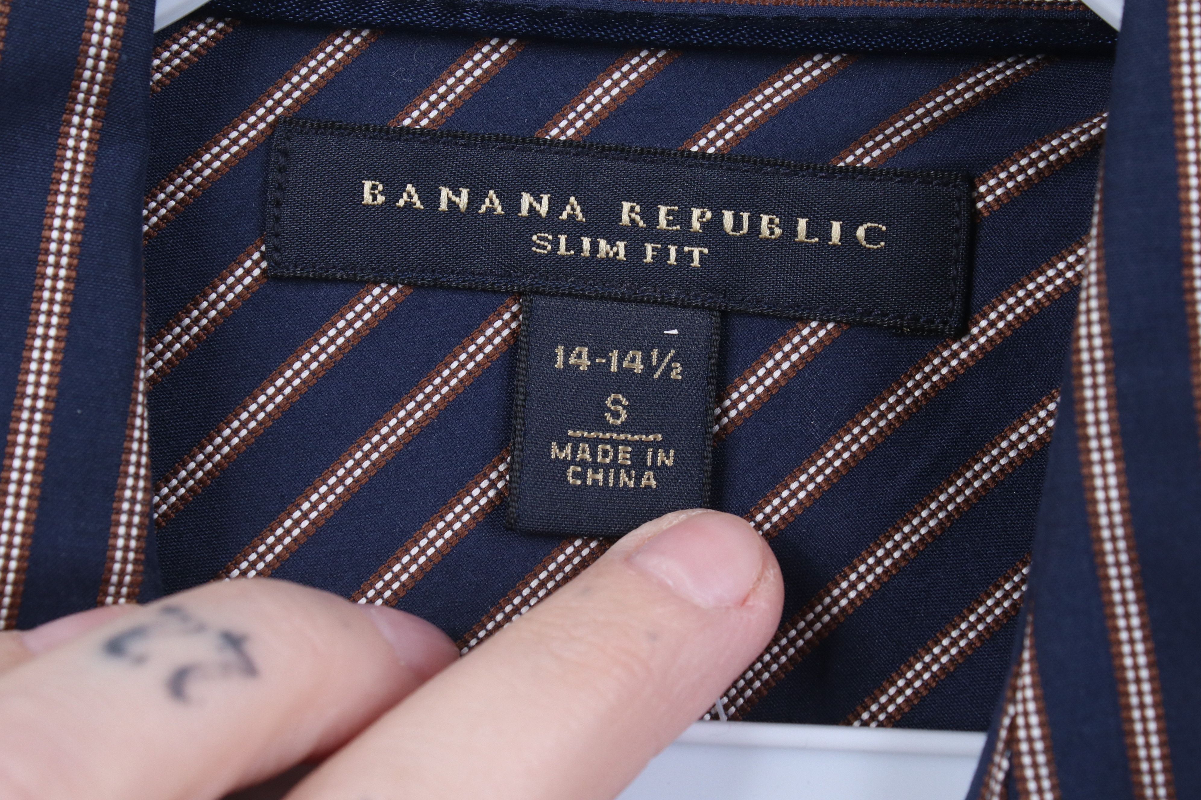 Banana Republic Deadstock Vintage Y2K Banana Republic Striped Button Shirt Size US S / EU 44-46 / 1 - 7 Thumbnail