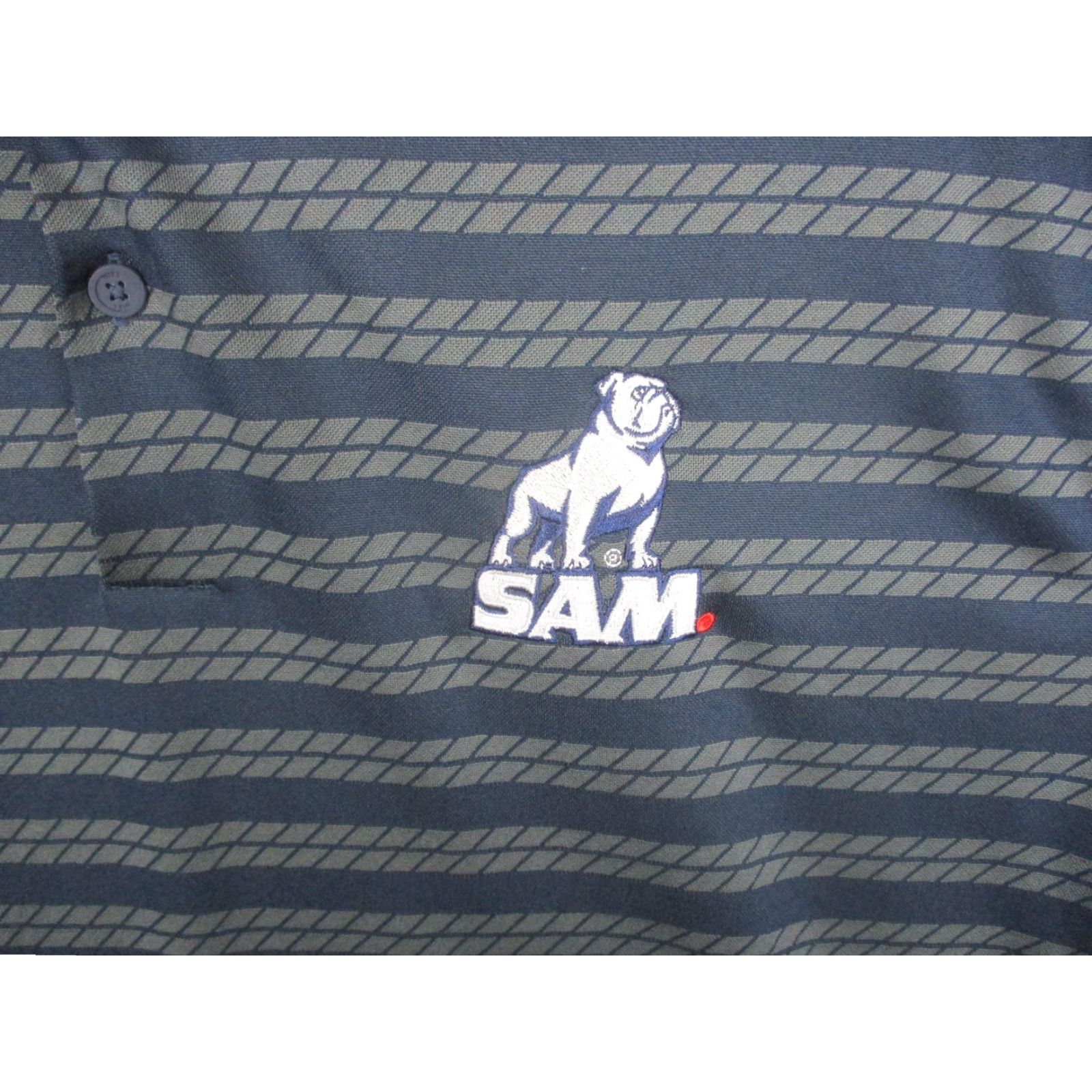 Nike Nike Dri-FIT Victory Polo Shirt Mens XL Navy Gray Stripe SAM Bulldog Golf Size US XL / EU 56 / 4 - 2 Thumbnail