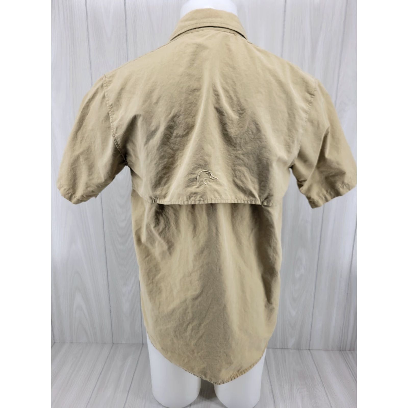 Vintage Ducks Unlimited Button-Up Shirt Mens M Tan Beige Cotton Nylon Vented Pockets Embroidered Fishing Beach Outdoor Nautical 90s? Size US M / EU 48-50 / 2 - 6 Thumbnail