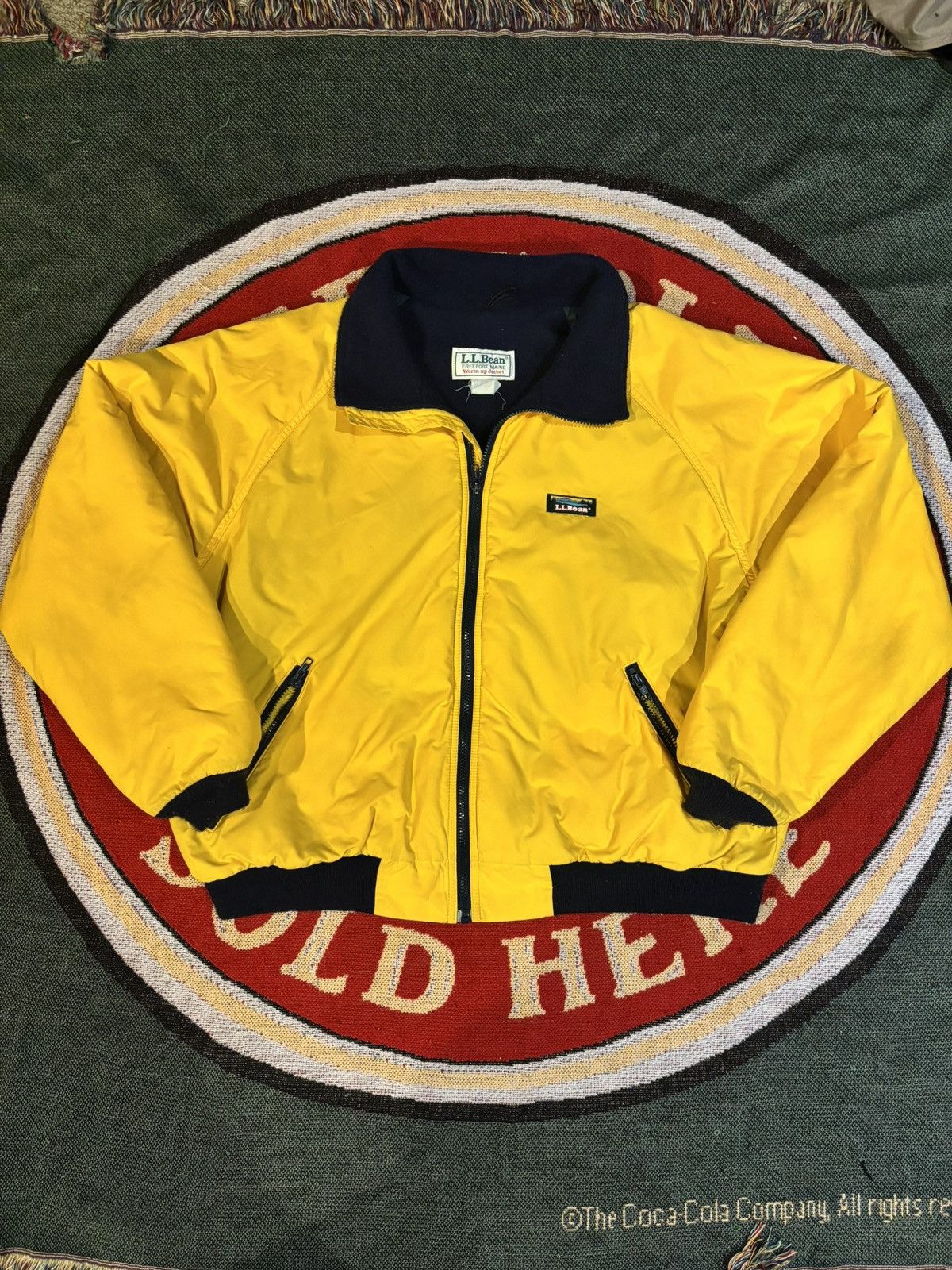 L.L. Bean Vintage 1980s Yellow LLBean Fleece Inlined Zip Up Jacket Size US XL / EU 56 / 4 - 1 Thumbnail