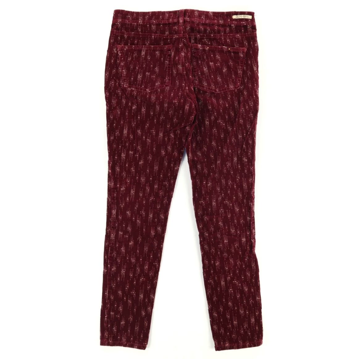 Vintage Pilcro and the Letterpress Serifs Skinny Cotton Corduroy Chino Pants Burgundy Women's 29 Size 29" - 4 Thumbnail