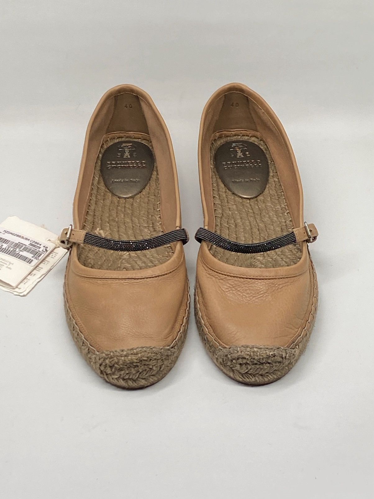 Brunello Cucinelli Brunello Cucinelli Monili Leather Espadrilles size 40 Size US 10 / IT 40 - 3 Thumbnail
