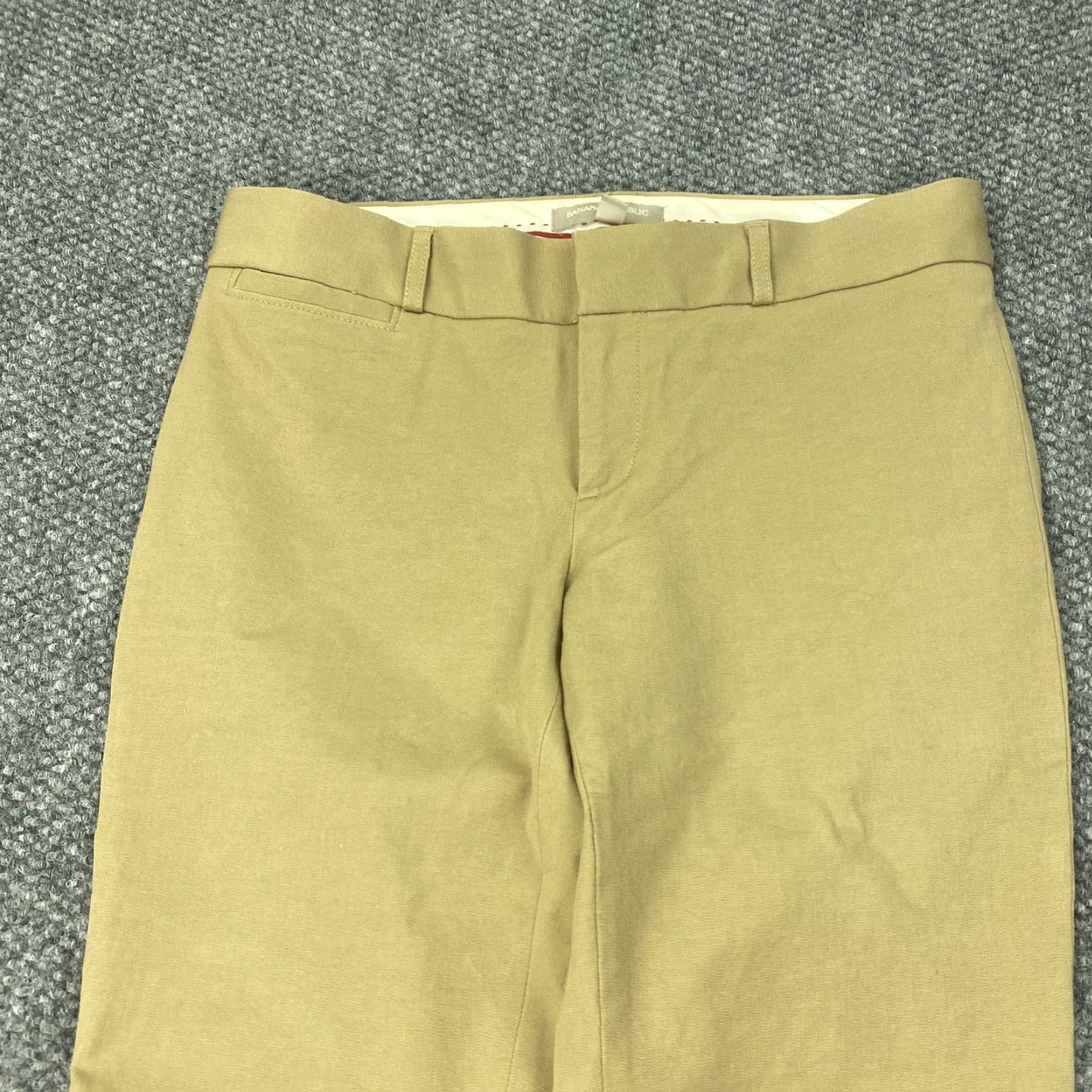 Banana Republic Banana Republic Pants Women 4 Slim Tapered Ankle Khaki Stretch Office Casual Size 27" / US 4 / IT 40 - 2 Thumbnail