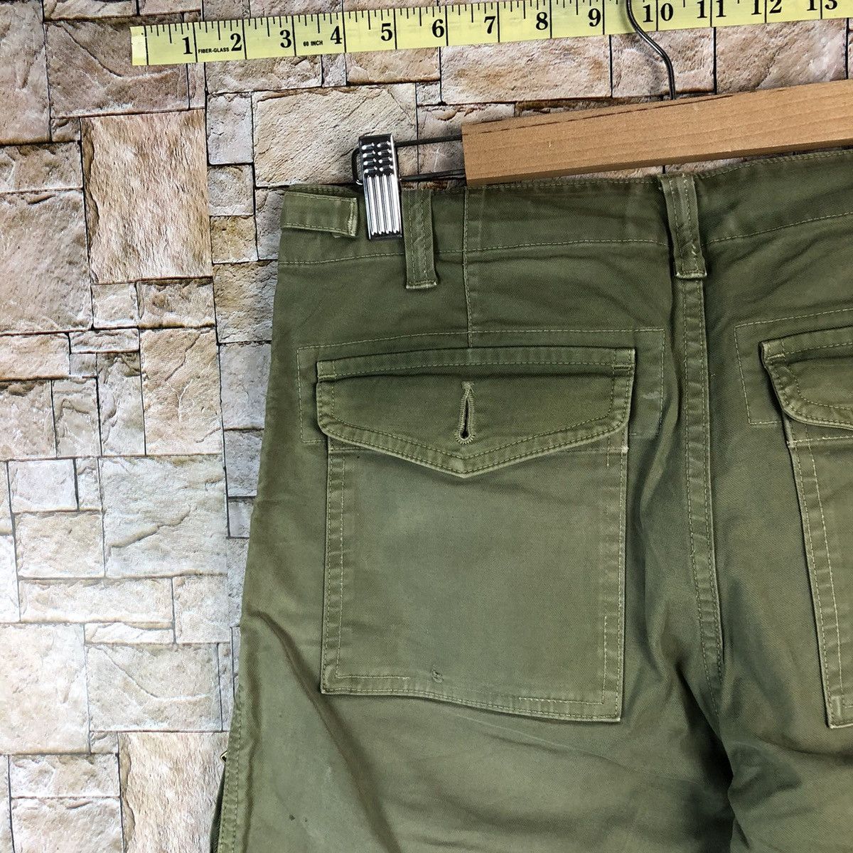 Japanese Brand Fredy & Gloster Green Casual cargo Pants #A1139 Size US 30 / EU 46 - 14 Thumbnail