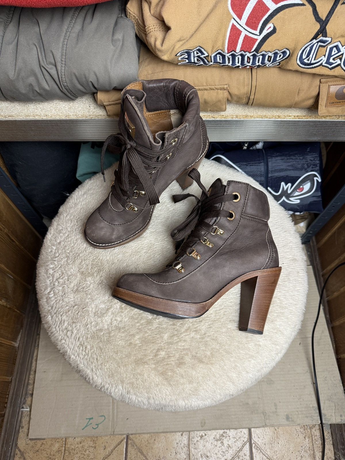 Dolce & Gabbana D&G Dolce & Gabbana Vintage Brown Leather Boots Size US 8 / IT 38 - 2 Thumbnail