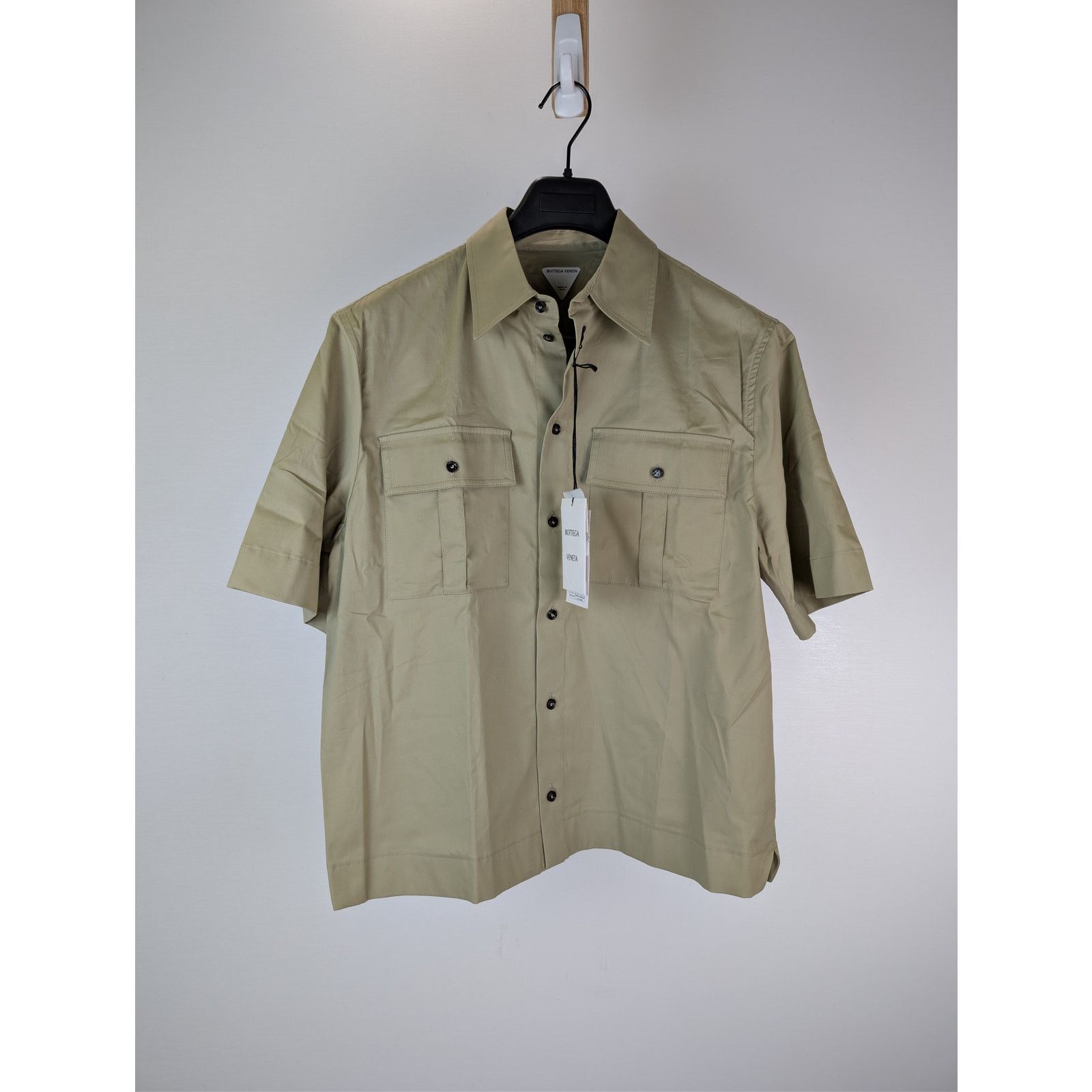 Bottega Veneta o1rshd1 Soft Organic Cotton Shirt in Travertine Size US M / EU 48-50 / 2 - 1 Thumbnail