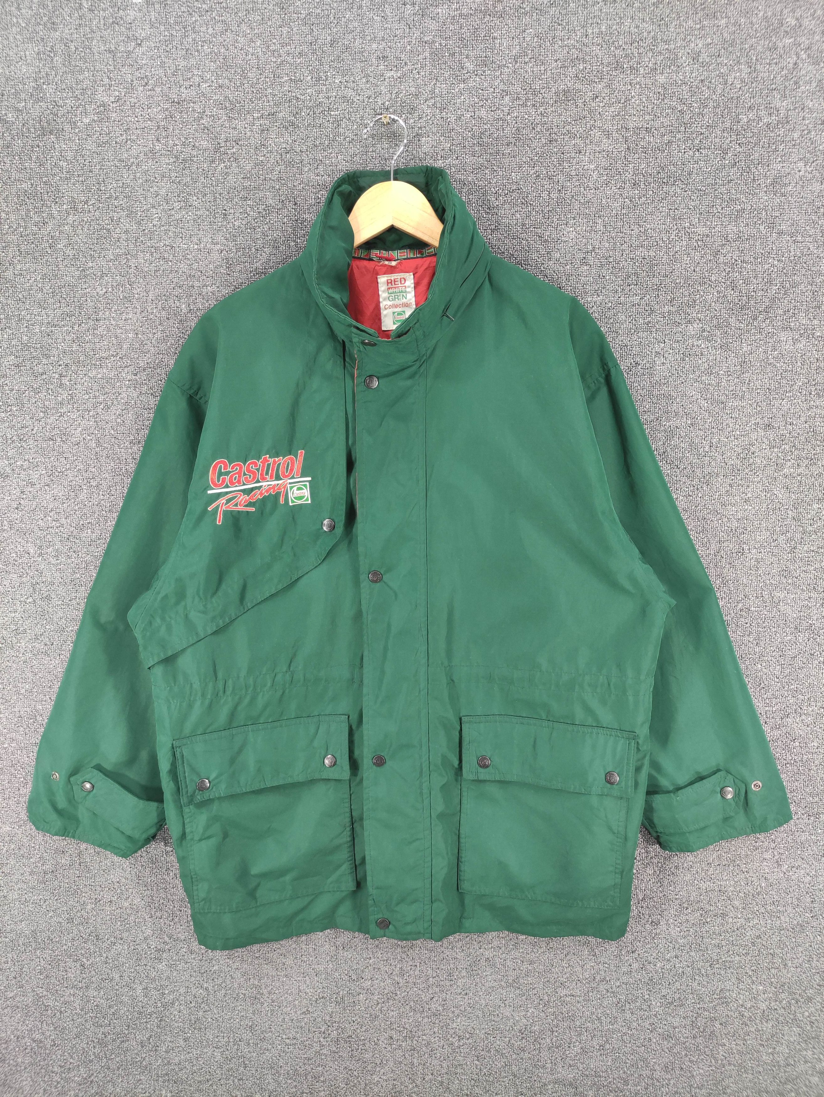 Japanese Brand Vintage Castrol Jacket With Hoodie Zipper Size US L / EU 52-54 / 3 - 1 Thumbnail