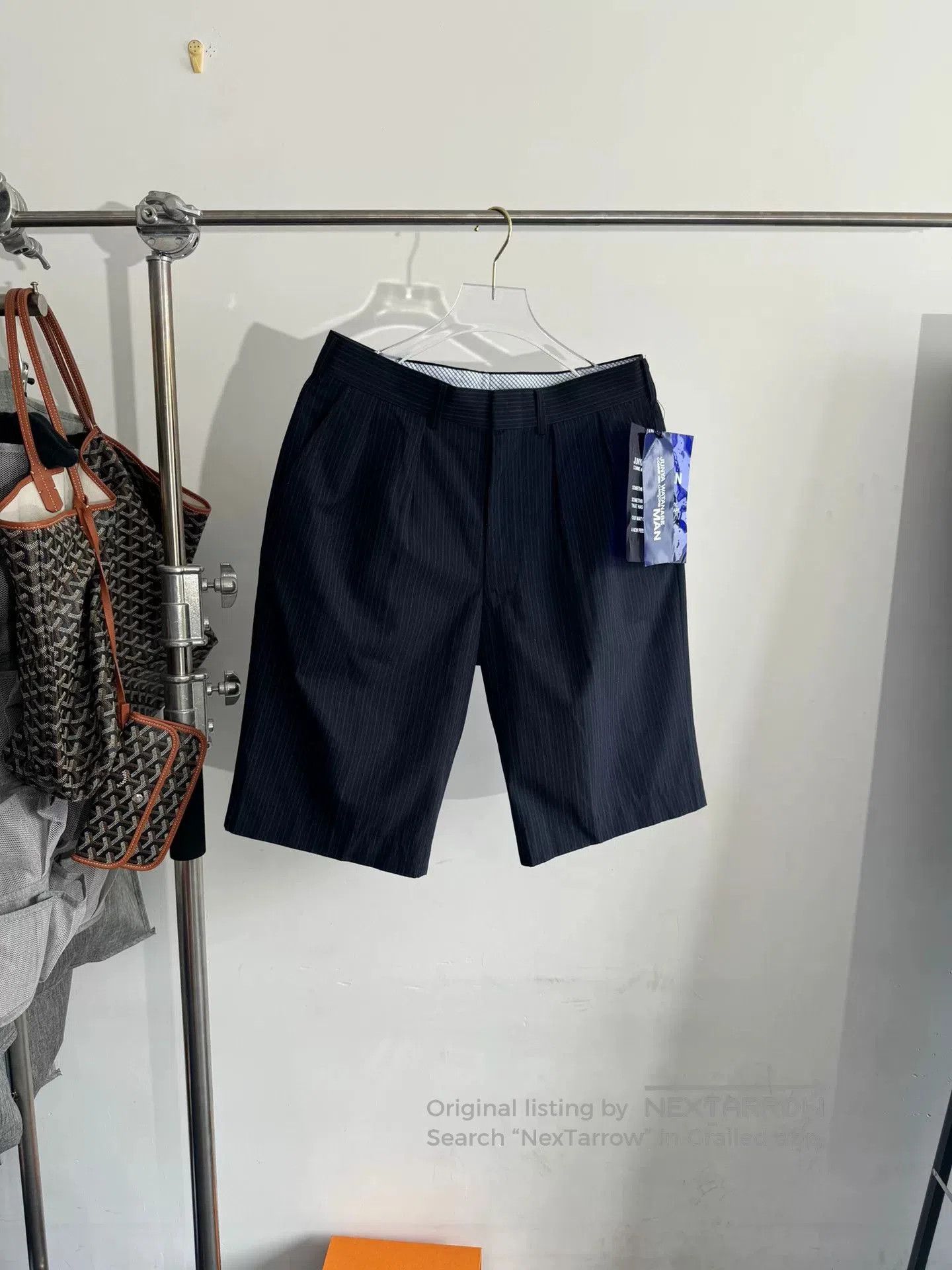 Junya Watanabe Striped Tailored Shorts.