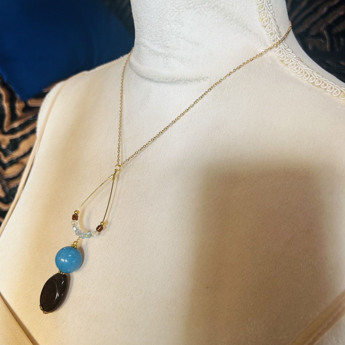 Handmade Handcrafted vintage bead changeable charm pendant necklace Size ONE SIZE - 4 Thumbnail