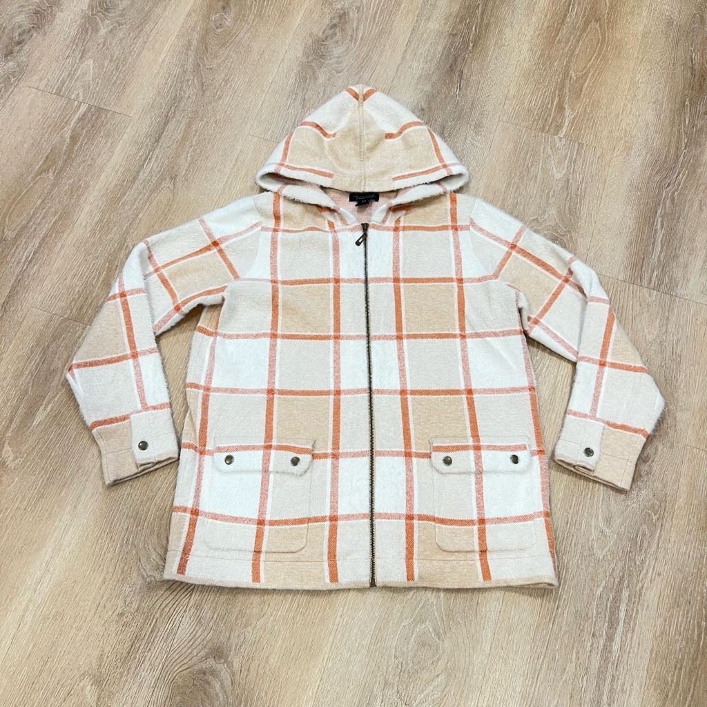 Rachel Zoe Rachel Zoe, Plaid Full Zipper Soft Cozy Hooded Sweater Jacket Women’s 1X Size XL / US 12-14 / IT 48-50 - 2 Thumbnail