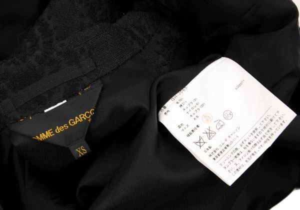 Comme des Garcons Comme des Garcons Retro black jacquard tuxedo top Size XS / US 0-2 / IT 36-38 - 8 Thumbnail