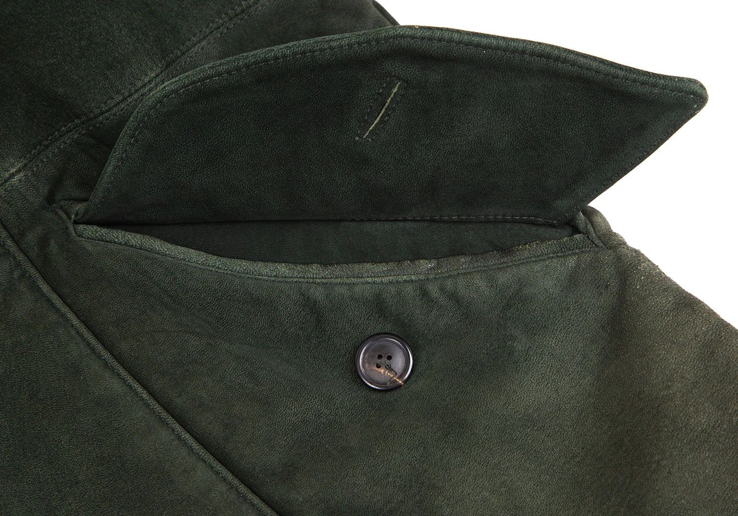 Issey Miyake Sheep Leather Coat in Dark Green Size M Size US M / EU 48-50 / 2 - 10 Thumbnail