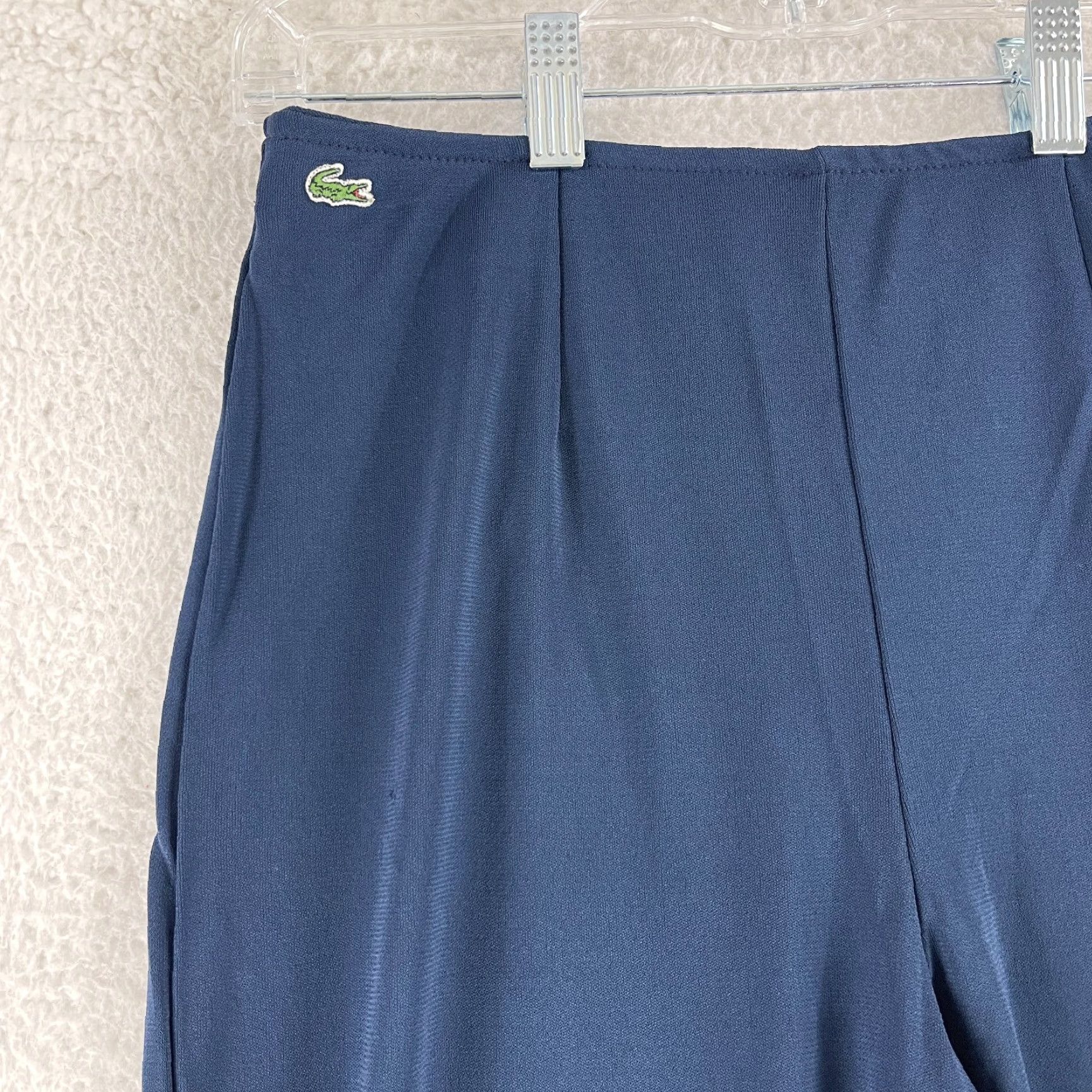 Lacoste Lacoste Blue Straight Pants Womens Size 6 Mid-Rise Zip Up Regular Fit Size 28" / US 6 / IT 42 - 4 Thumbnail