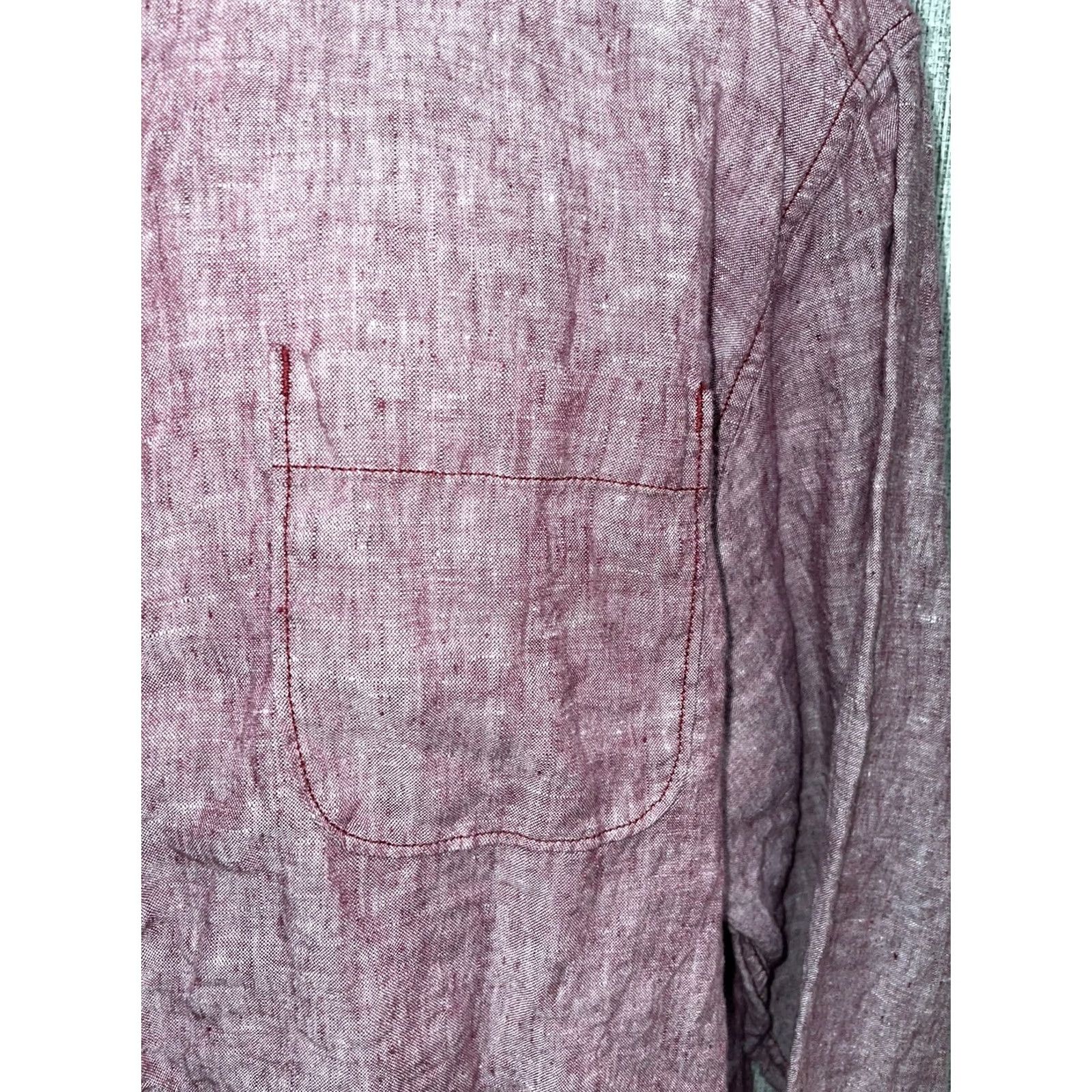 Tommy Bahama Tommy Bahama Shirt Mens XL/TG Purple/Red 100% Linen Button Down Size US XL / EU 56 / 4 - 3 Thumbnail