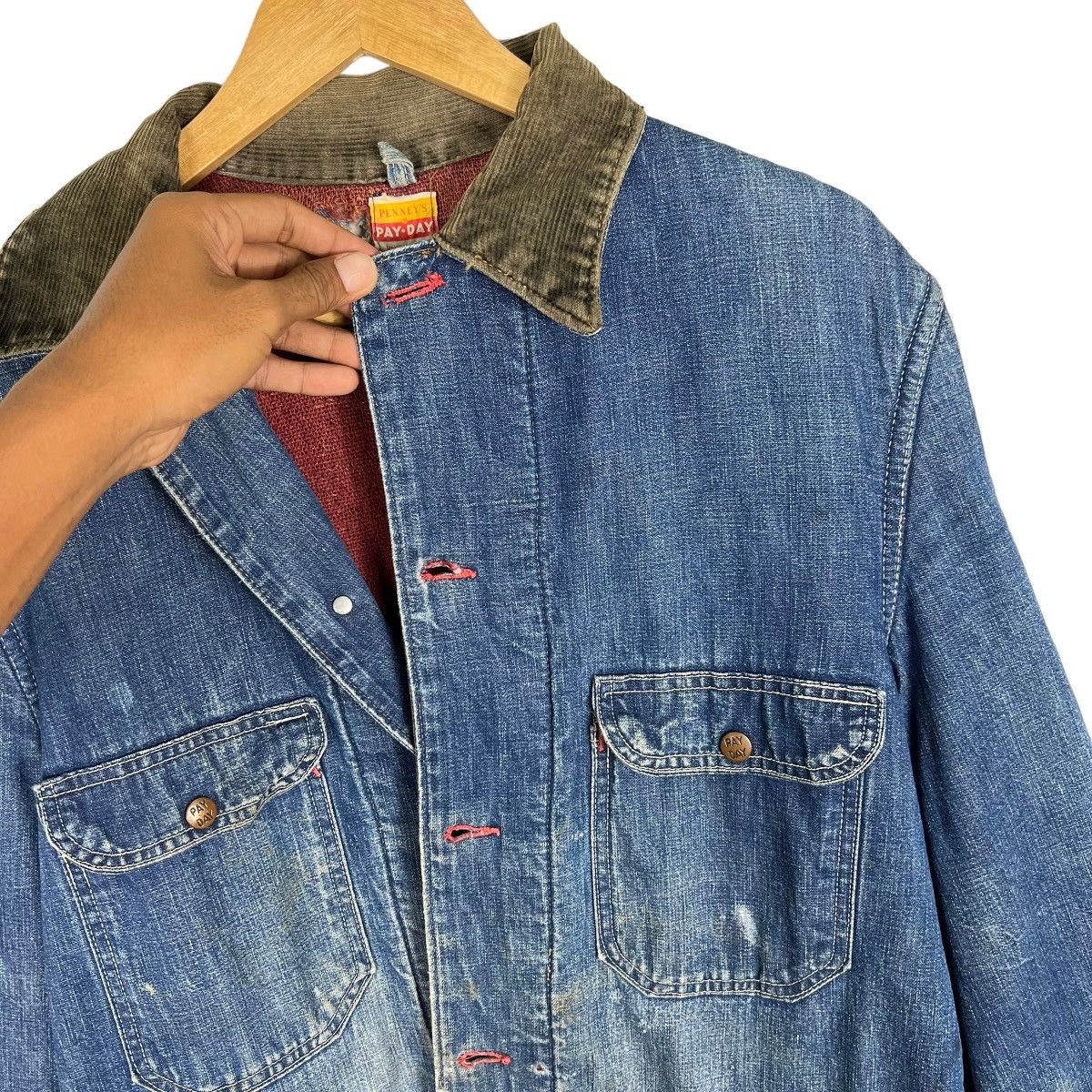 JCPenney 🔥 TRUE VINTAGE 1950s PAY DAY PENNY'S BLANKET CHORE JACKET Size US M / EU 48-50 / 2 - 22 Thumbnail